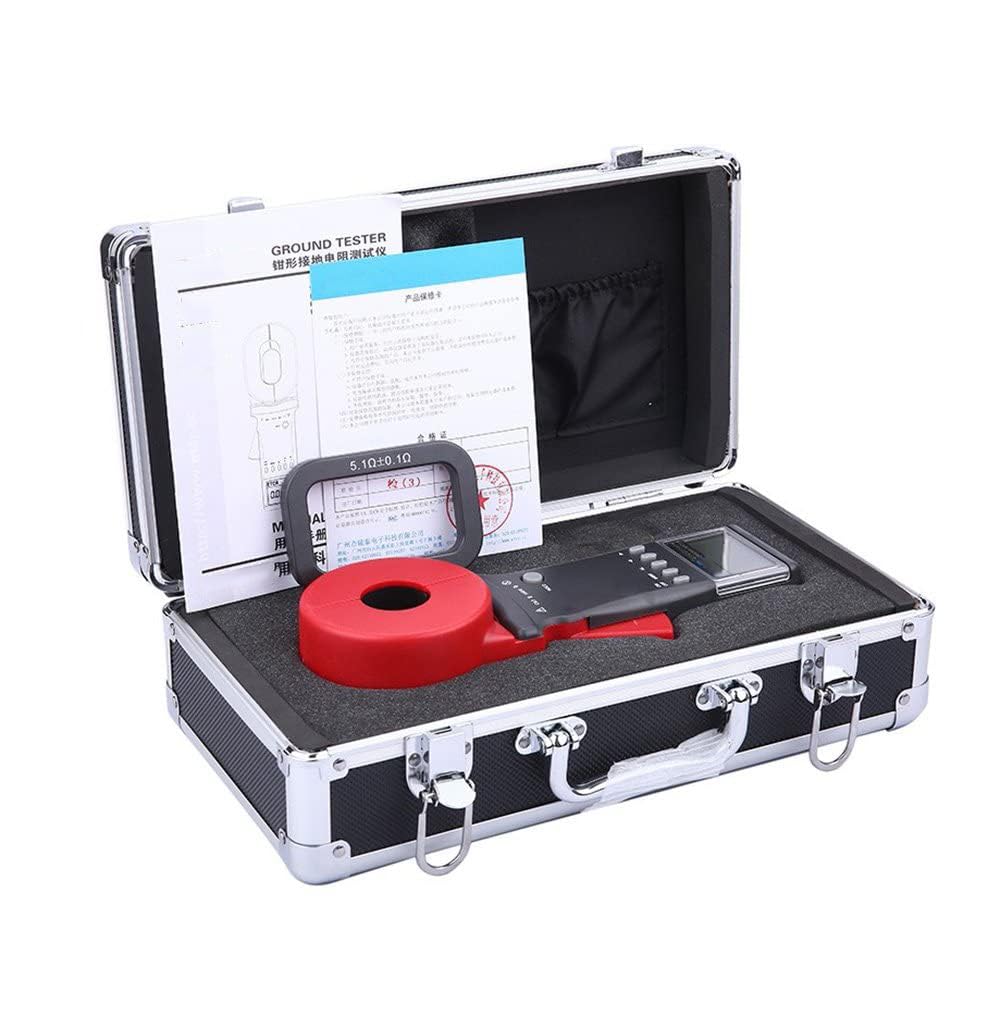 ETCR2100 Earth Resistance Tester Meter - 32mm Clamp Size, LCD Display, 0.01 to 1200 Ohm Range - Perfect for Electrical Grounding Testing in Industrial and Home Applications