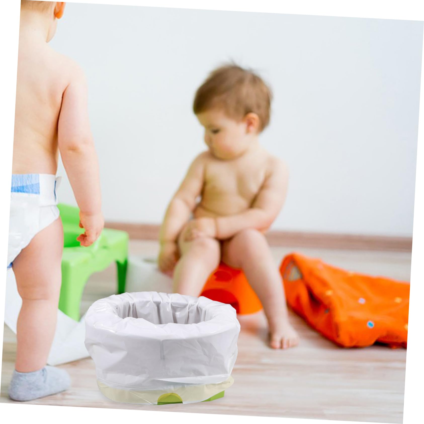 Vaguelly 5-Pack Portable Toilet Training Seat for Kids - White Plastic Potty Chair for Toddlers - Ideal for Travel, Camping & Home Use