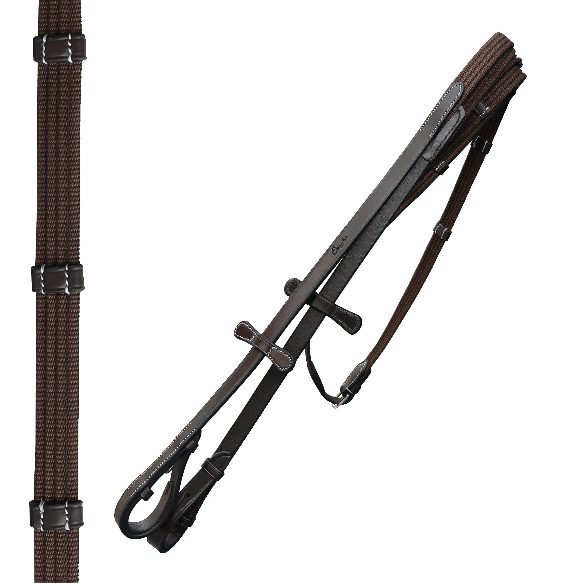 Exion Soft Padded Anatomic Dressage Bridle with Crank Noseband & Reins for Horses - Perfect for Training, Show Jumping & Equestrian Competitions