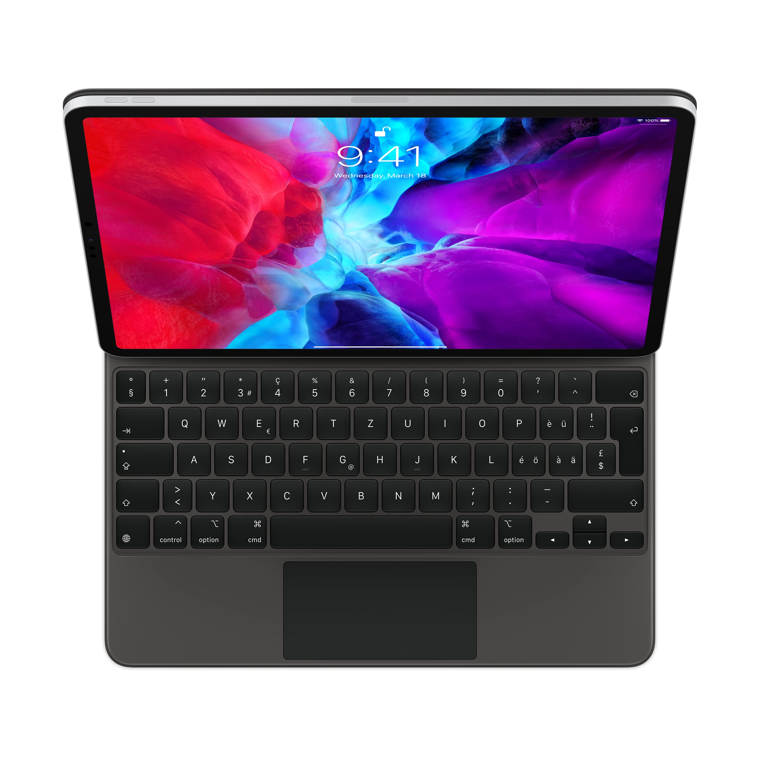 Apple Magic Keyboard for 12.9-inch iPad Pro (Previous Generation) - Slim Design with Built-in Trackpad - Compatible with iPad Pro 12.9-inch Models - Korean Layout - Perfect for Work, Study, and Creative Projects