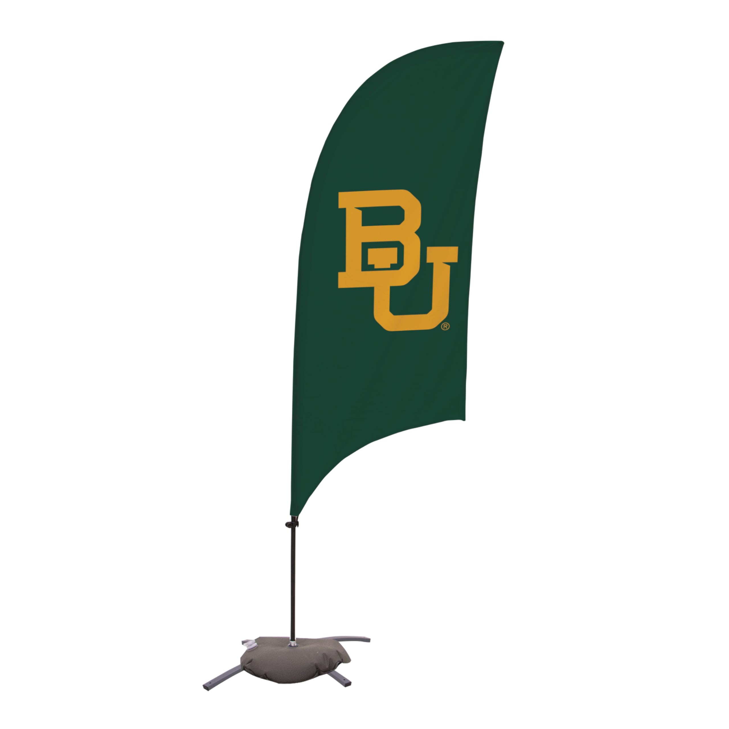 Baylor Bears 7.5ft NCAA Licensed Feather Flag - Durable Polyester College Sports Banner with Cross Base (Green) - Perfect for Game Day Tailgating, Campus Decor & Fan Support
