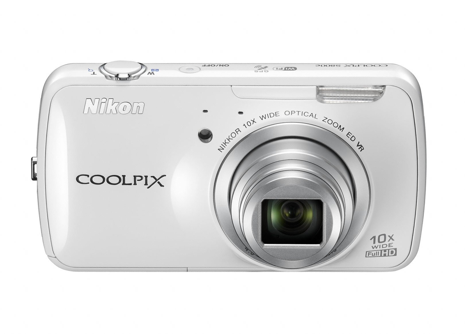 Nikon COOLPIX S800c 16MP Digital Camera with Wi-Fi & Android OS - White (International Version) - Perfect for Travel Photography & Vlogging