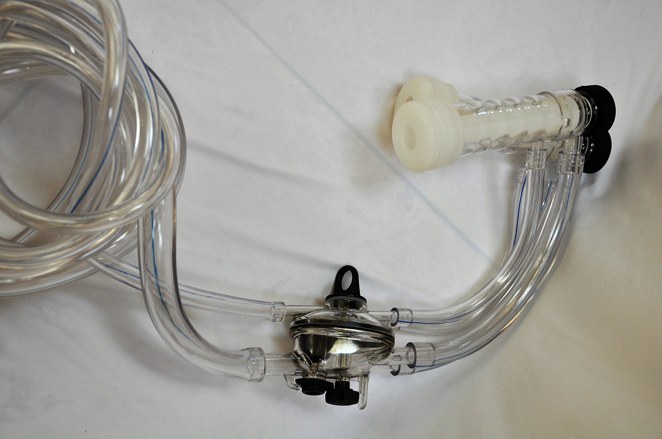 Goat Milking Machine Claw Cluster with Teat Cups, Liners & Inflation - Dual Claw System with Long Milk Hose & Pulsation Line for Bucket/Pulsator - Ideal for Small Dairy Farms & Homestead Goat Milking