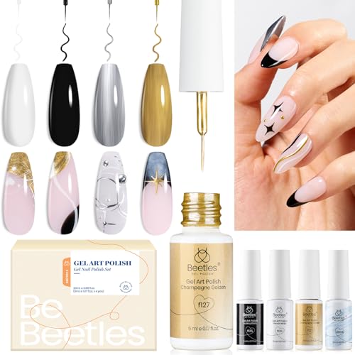 Gel Liner Nail Polish Set 4pcs