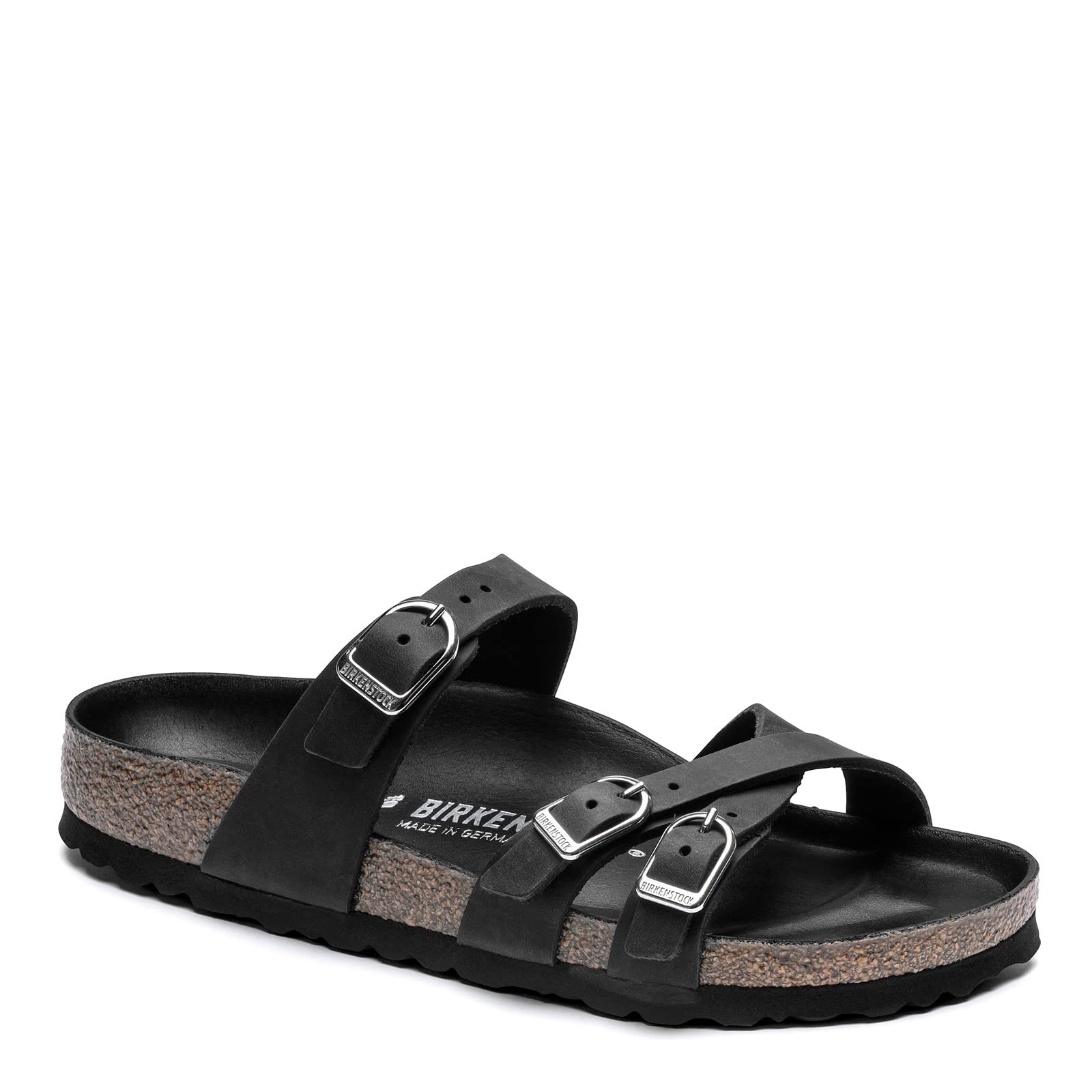 Birkenstock Franca Hex Black Oil Leather Sandals Women's Size 38 - Comfortable & Stylish for Casual Wear, Beach, and Outdoor Activities