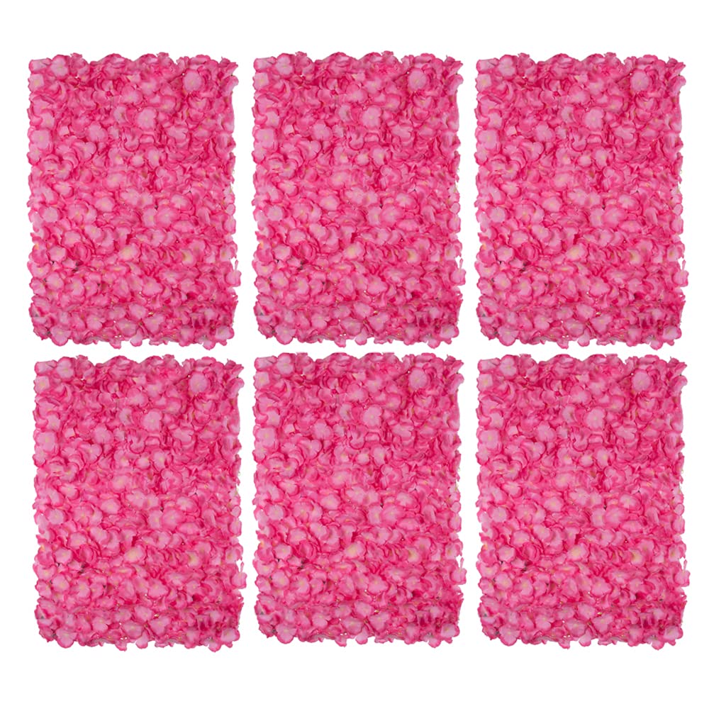 6-Pack Pink 3D Artificial Hydrangea Flower Wall Panels - Fake Floral Decor for Wedding Backdrop, Party Decoration, Home & Office Wall Decor - Perfect for Bridal Showers, Baby Showers, and Event Photo Booths