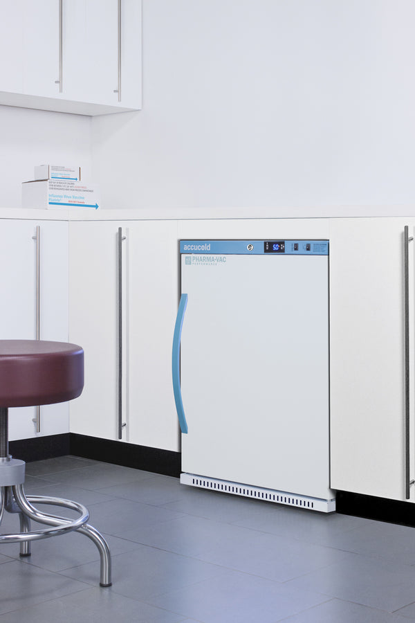 Accucold 6 Cubic Feet Vaccine Refrigerator - ADA Compliant Height, Medical Grade Cooling, ARS62PVBIADADL2B - Perfect for Clinics, Pharmacies & Vaccine Storage Facilities