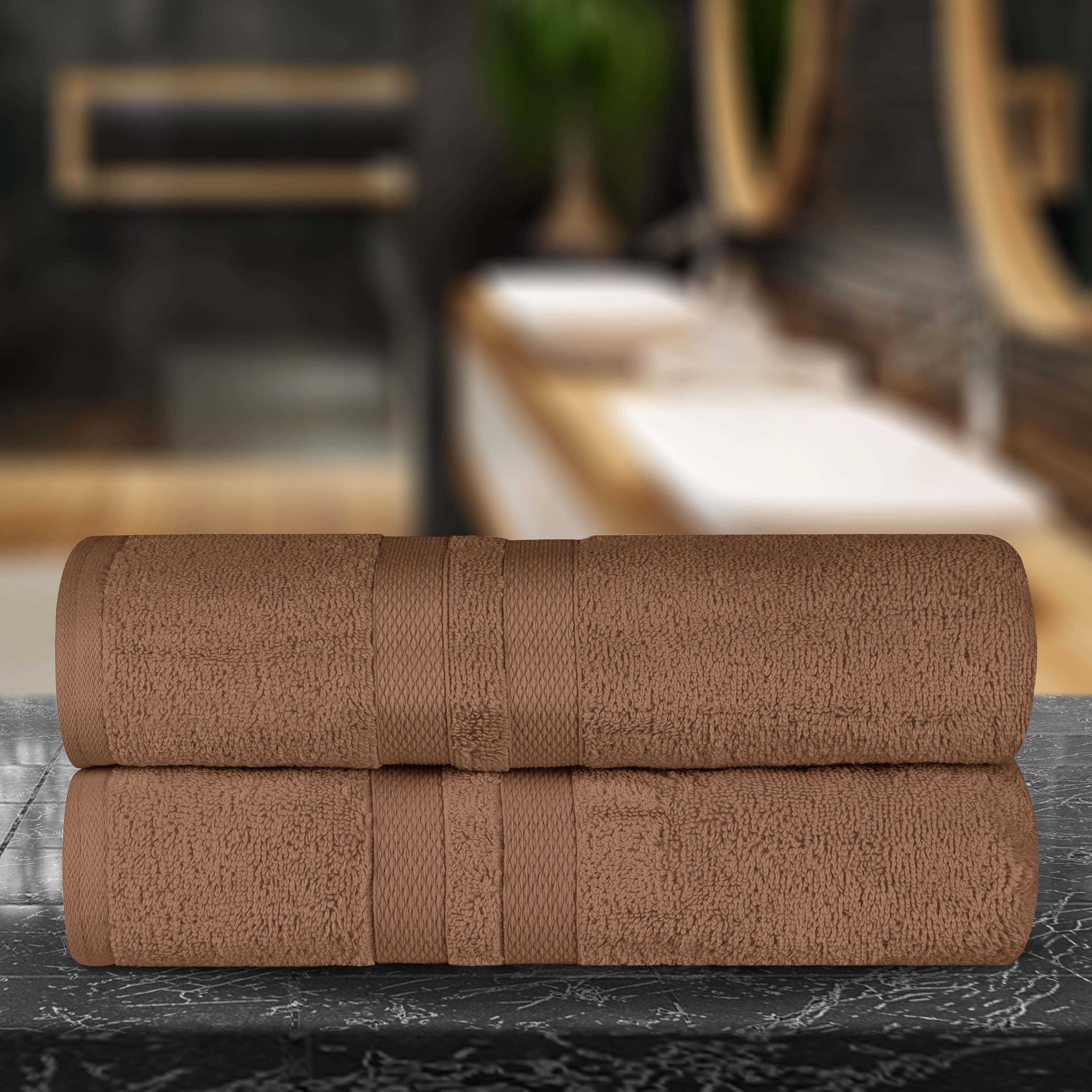 Ultra Soft 100% Cotton Bath Towel Set - 2 Piece Absorbent Bath Sheets for Spa, Gym & Luxury Bathroom Use