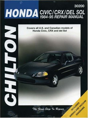 1984-1995 Honda Civic, CRX & Del Sol Repair Manual - Chilton Automotive Books | DIY Car Maintenance & Restoration Guide