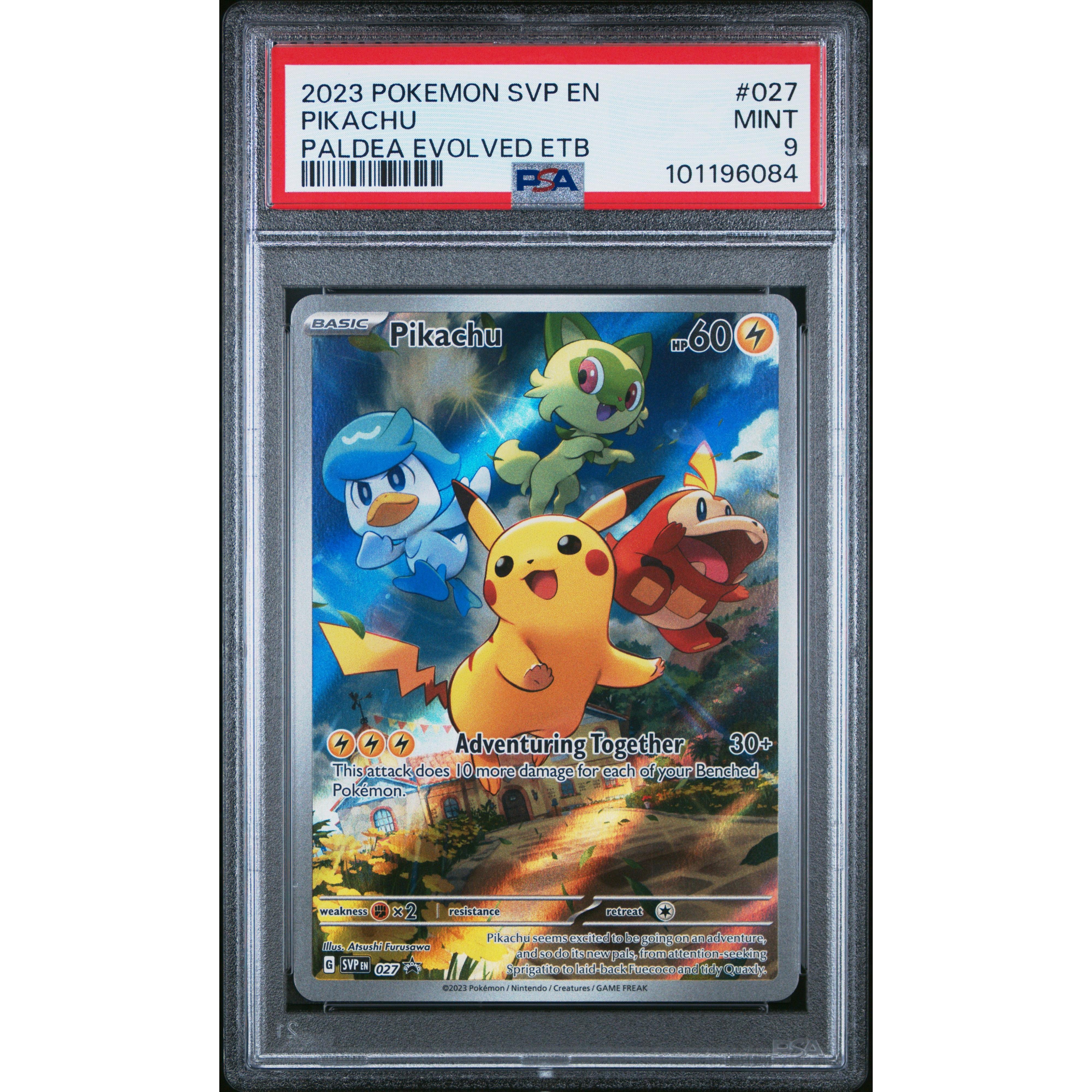 2023 Pokemon Scarlet Violet Promo Pikachu SVP027 PSA 9 Graded Card - Rare Collectible Trading Card for Pokemon Fans & Collectors - Perfect for Gaming, Trading, and Display