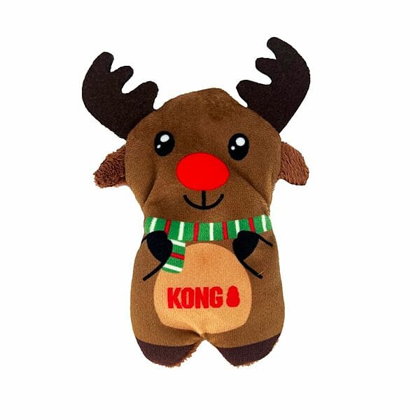 KONG Holiday Refillables Reindeer Cat Toy - Durable Interactive Cat Chew Toy for Kittens & Adult Cats - Perfect for Christmas Gifts & Playtime Fun