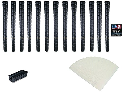 Tacki-Mac Midsize Pro Golf Grip Kit - 13 Golf Grips with Grip Tape, Clamp & Instructions - Perfect for Club Regripping & Golf Equipment Maintenance