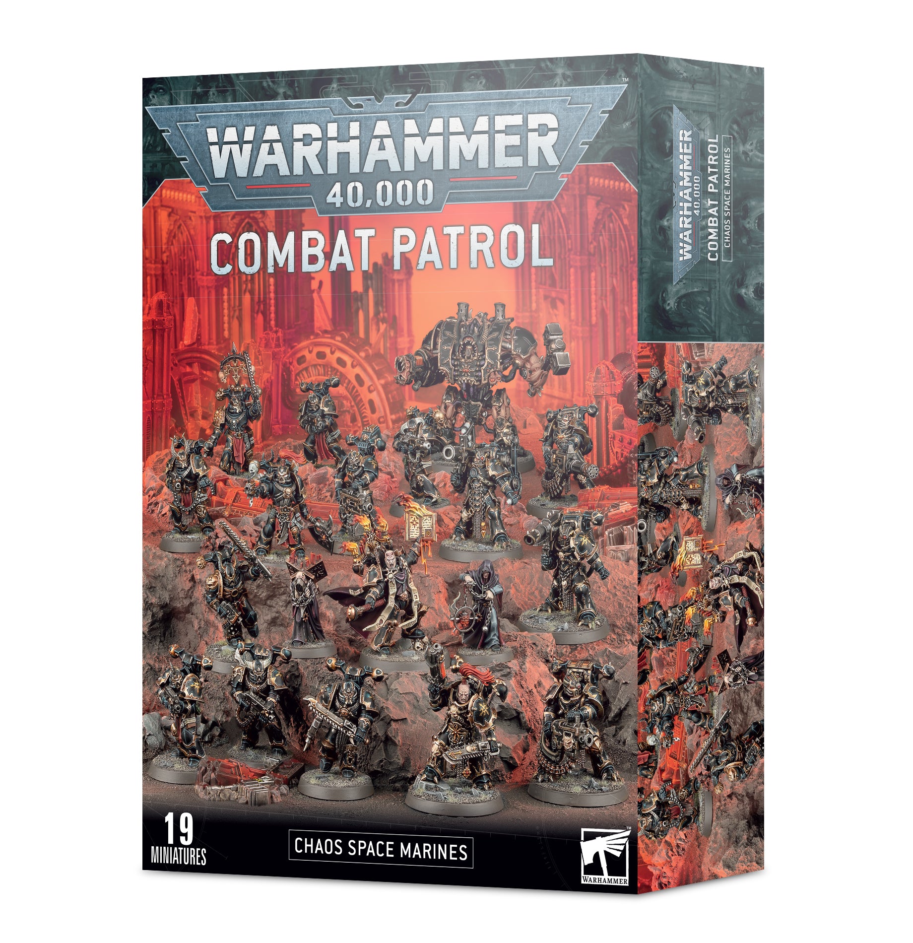 Warhammer 40K: Chaos Space Marines Combat Patrol Set - Miniature Wargaming Army Starter Kit for Tabletop Battles & Collectors