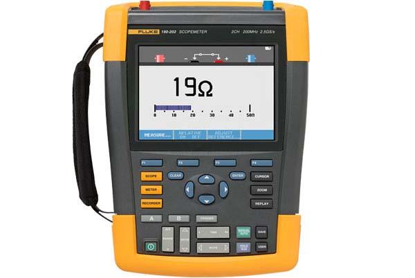 Fluke 190-202 ScopeMeter 200MHz Digital Oscilloscope - Professional Handheld Multimeter for Electrical Testing, Industrial Maintenance & Automotive Diagnostics
