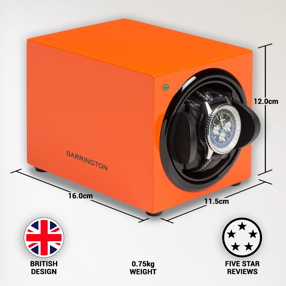 Premium Single Watch Winder for Automatic Watches - Silent Japanese Motor | Luxury Watch Storage for Rolex, Omega & More | Adjustable 650-1950 TPD | AC/Battery Powered | Perfect for Travel & Nightstand Use