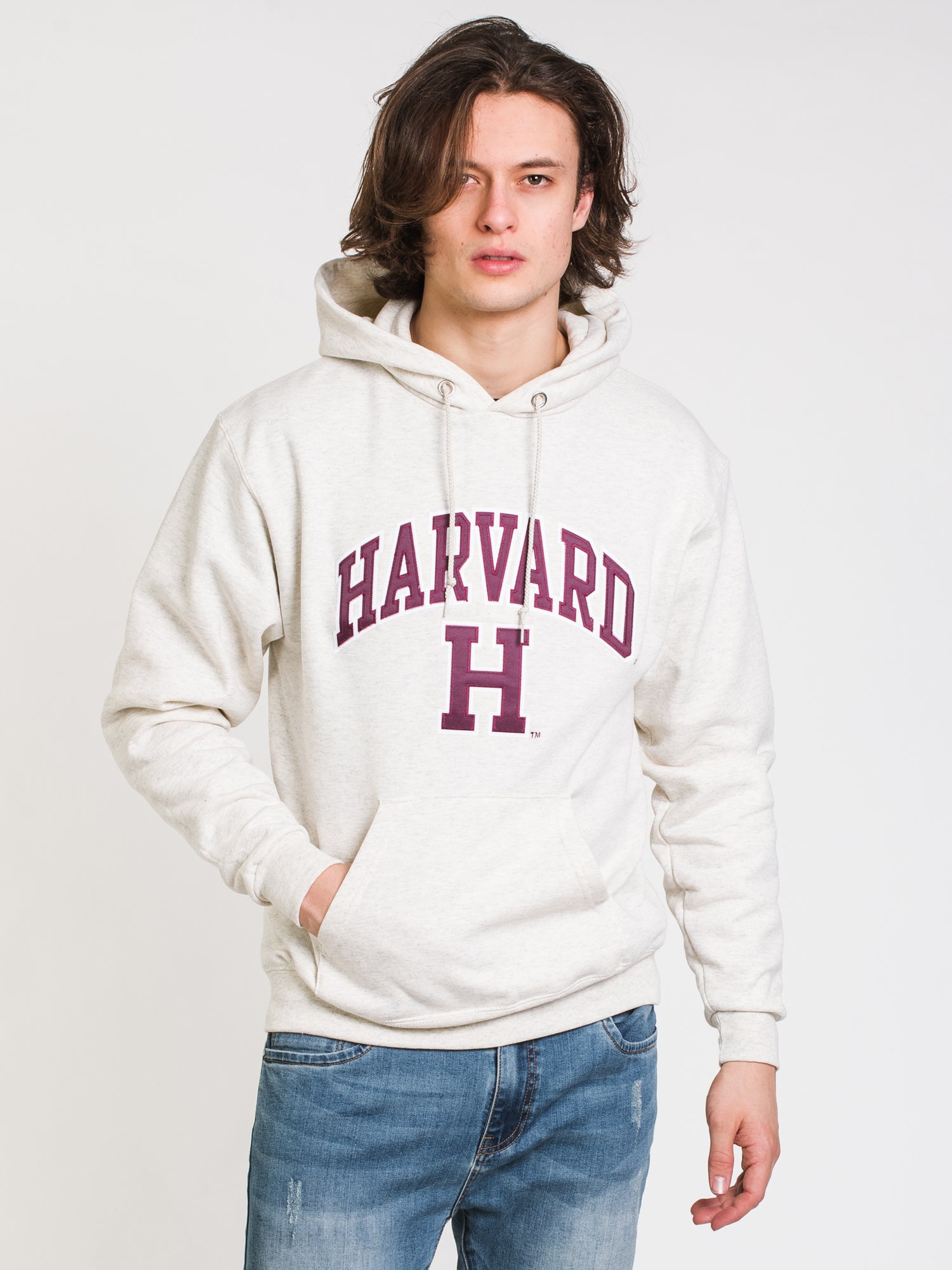 Champion Eco Powerblend Harvard University Hoodie Sweatshirt - Comfortable & Stylish for College, Campus Wear & Casual Outfits