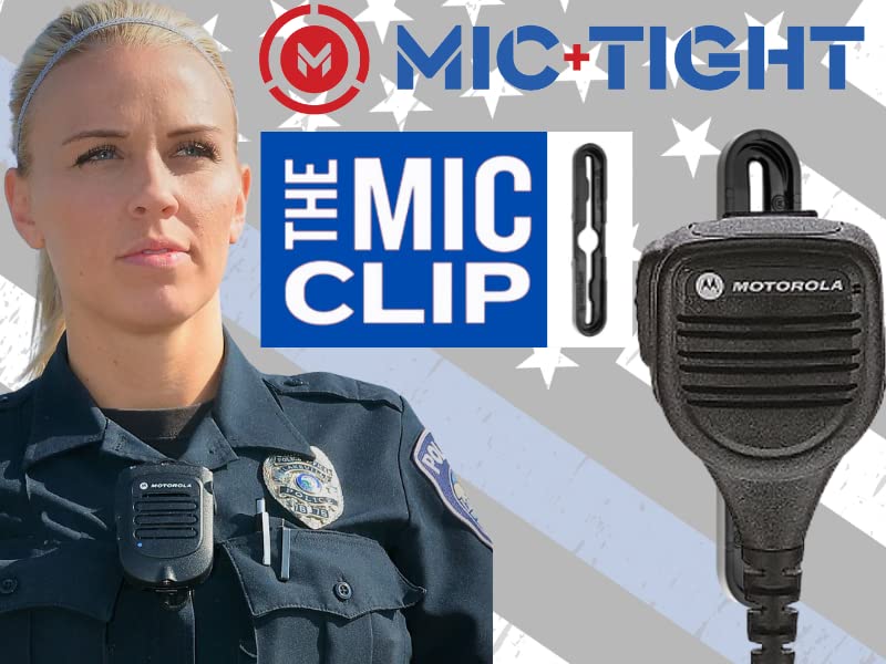 Tactical Police Mic Clip - Portable Radio Microphone Holder for Uniforms & Bulletproof Vests | Durable Black | Perfect for Law Enforcement, Security & Outdoor Adventures