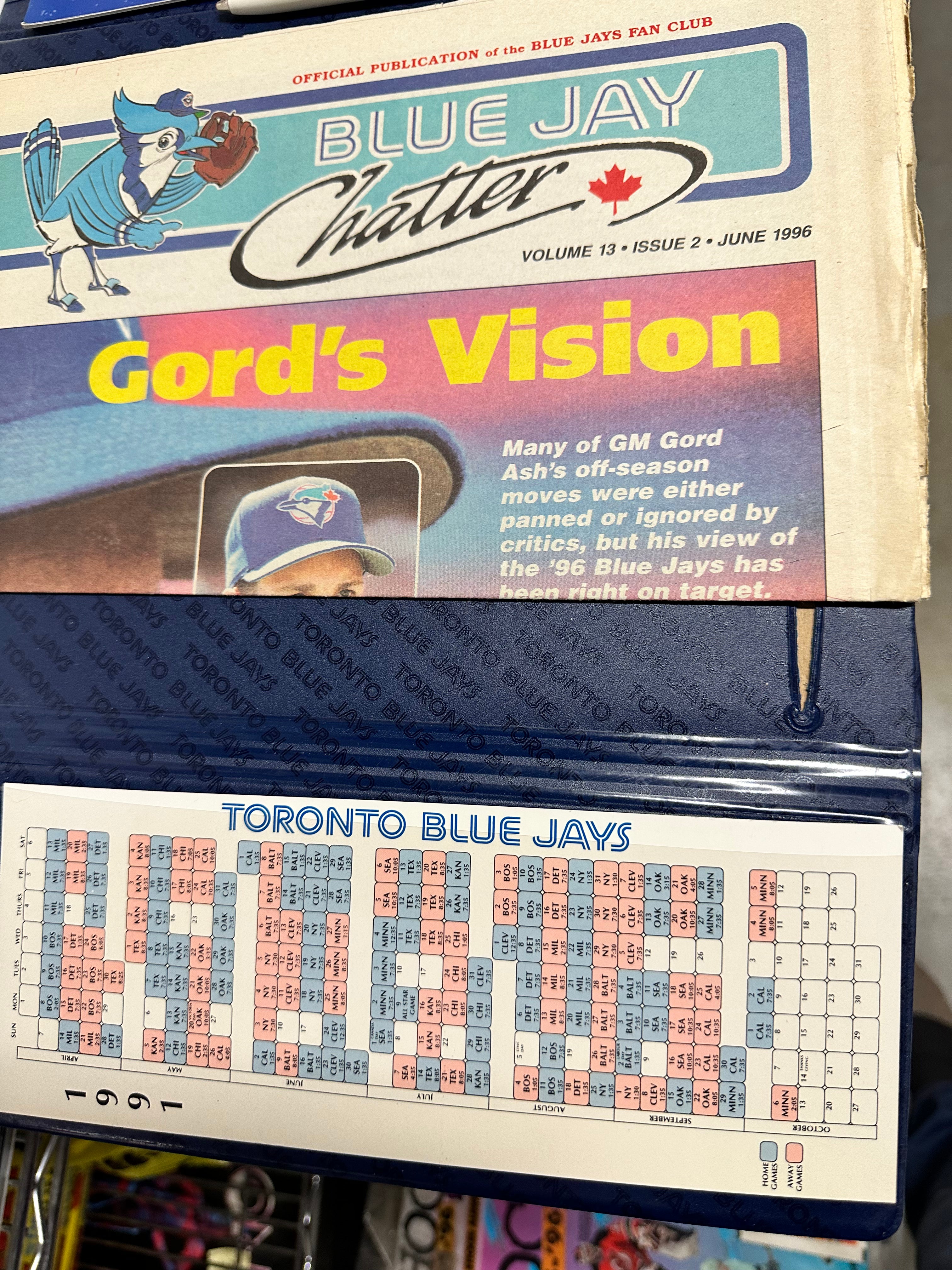 1997 Toronto Blue Jays Baseball Season Ticket Holder Custom Binder Set with Calendar & Pen - Perfect for Collectors, Fans & Memorabilia Organization
