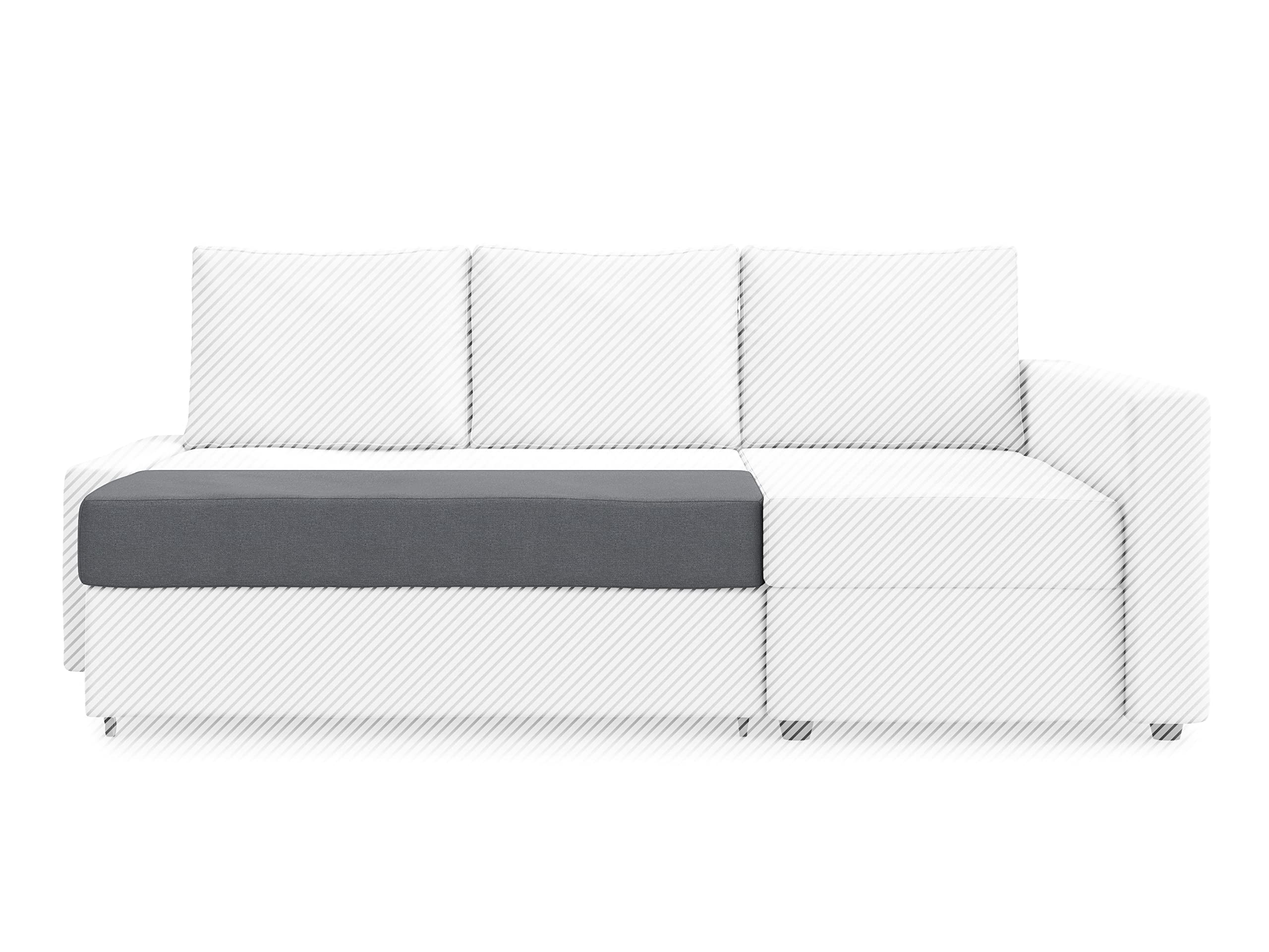 MASTERS OF COVERS Snug Fit Friheten Slipcover for IKEA Friheten Sofa - Chaise Corner Cover, Sofa Bed Cover, Sectional Slipcover Replacement in Dark Grey | Perfect for Living Room, Bedroom & Home Office Protection