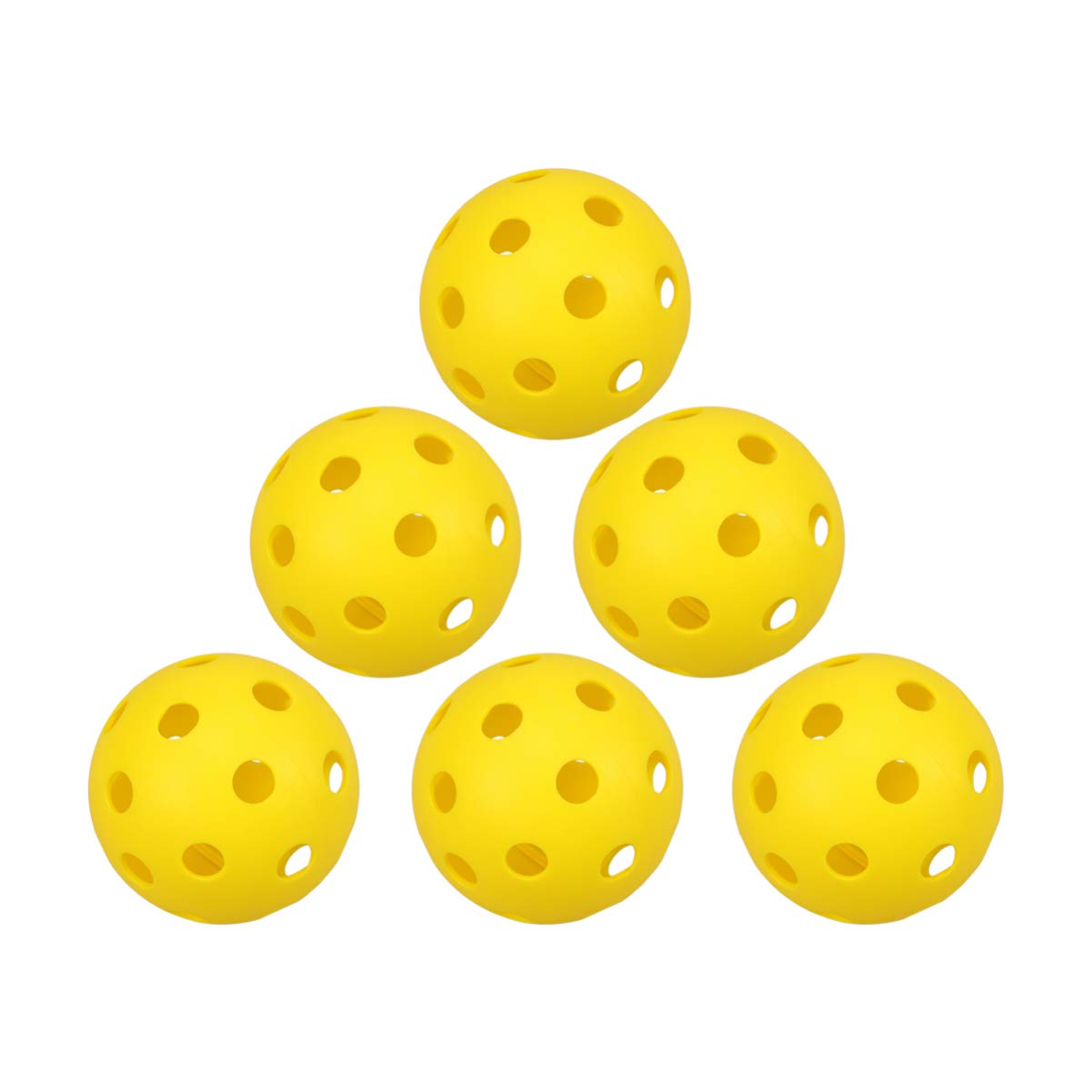 **6-Pack Garneck Plastic Golf Practice Balls - Indoor/Outdoor Training Balls for Golf, Baseball & Pickleball - Durable Sports Equipment for Home, Backyard & Court (Random Colors) - Perfect for Beginners, Kids & Backyard Games**
