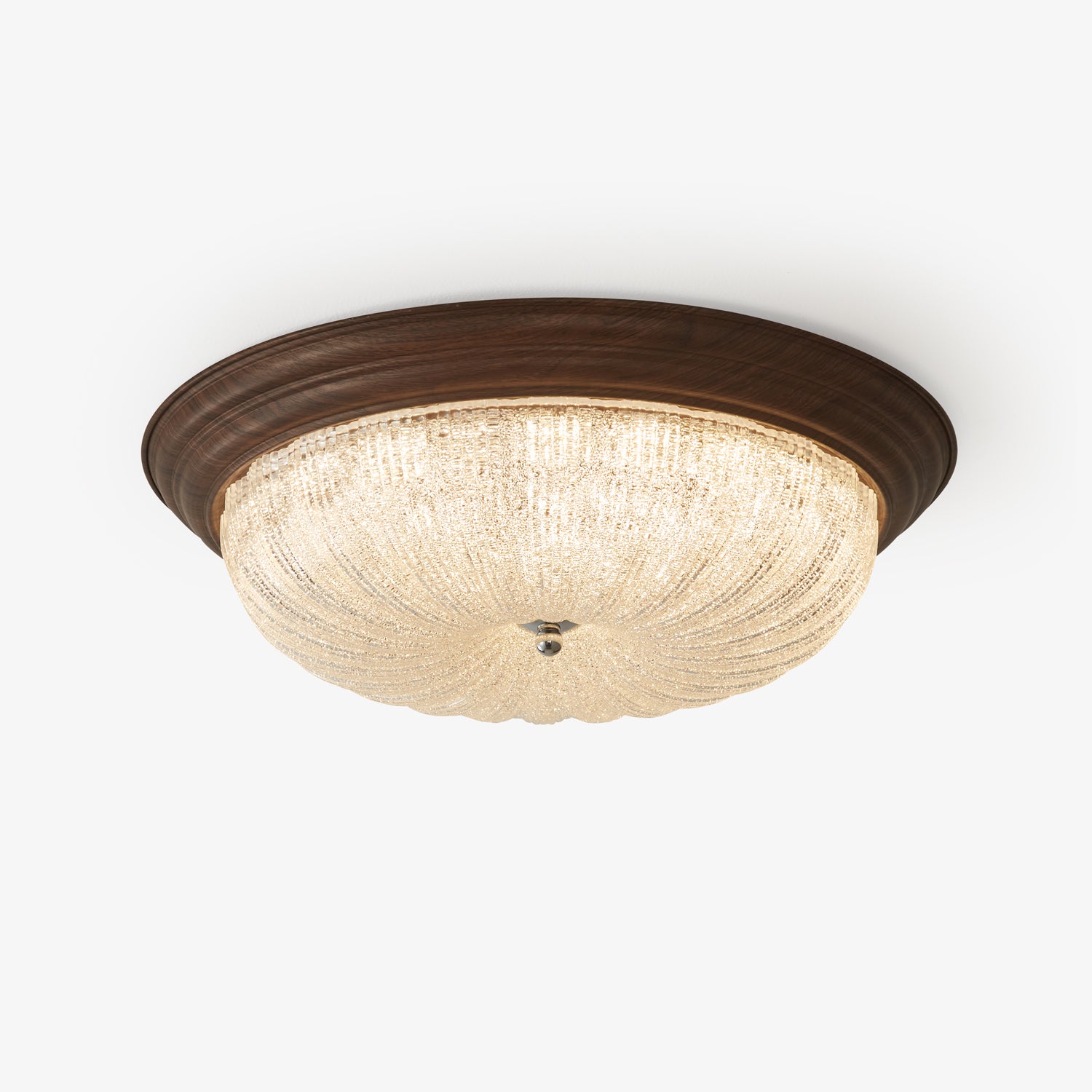 Celestia Modern Walnut Wood Ceiling Light Fixture - Elegant Dining Room & Bedroom Lighting for Home Decor
