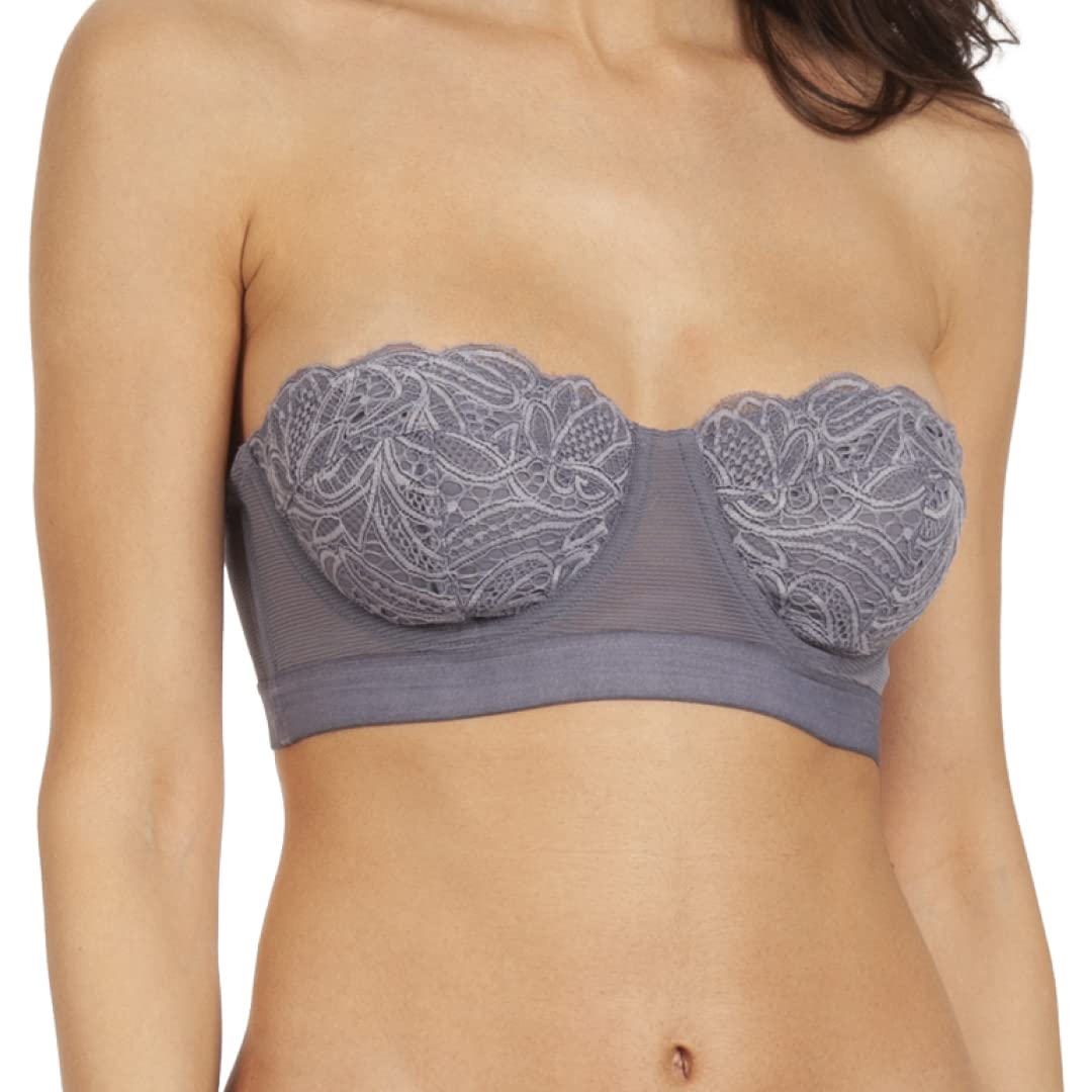 LIVELY Women's Strapless Lace Bra - Unlined Underwire Bra with Removable Straps & Side Boning | Comfortable Support for Weddings, Evening Wear & Special Occasions