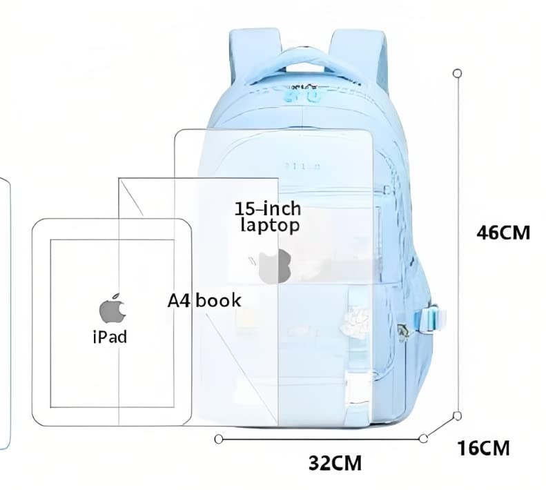 ORGANLY Kids Backpack for School - Lightweight Large Capacity Backpack for Boys & Girls, Travel & Picnic Bag (42x29x18cm) | Perfect for School, College, Day Trips & Outdoor Adventures