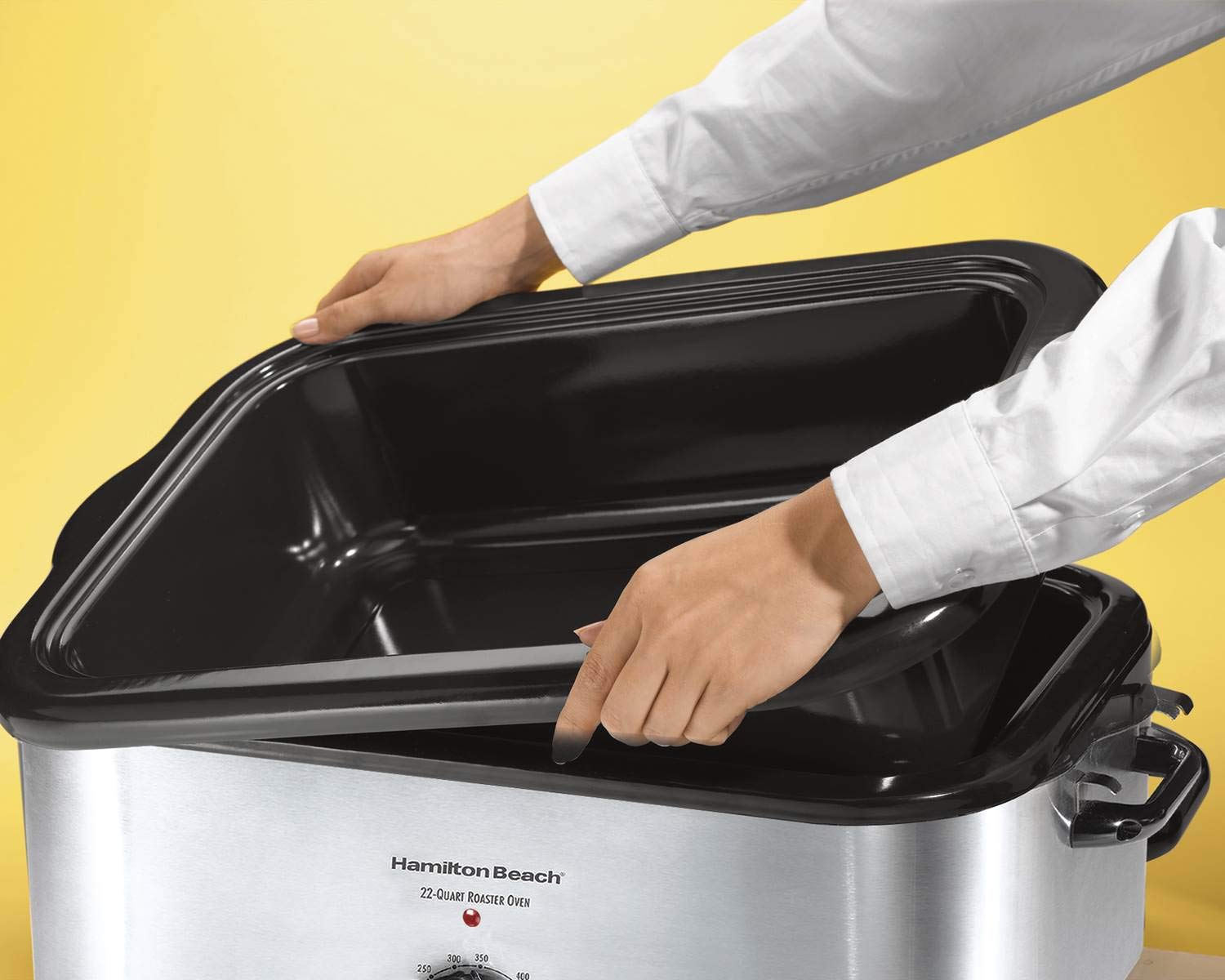Hamilton Beach 32229 22-Quart Stainless Steel Roaster Oven - Perfect for Holiday Turkey, Large Family Dinners & Catering Events