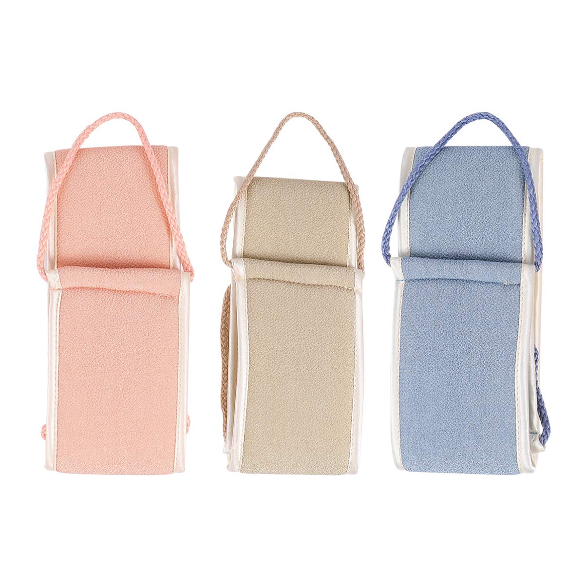 MILISTEN 3-Pack Exfoliating Body Scrub Towels - Plant Fiber Bath Washcloths for Deep Cleansing & Massage - Perfect for Shower, Spa, and Back Scrubbing