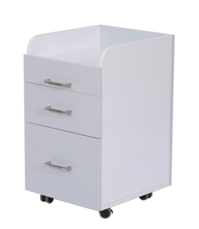 Milan Pedi Trolley - Professional Nail Salon Pedicure Cart with Wheels for Manicurists | Perfect for Spa, Beauty Salon & Mobile Nail Services