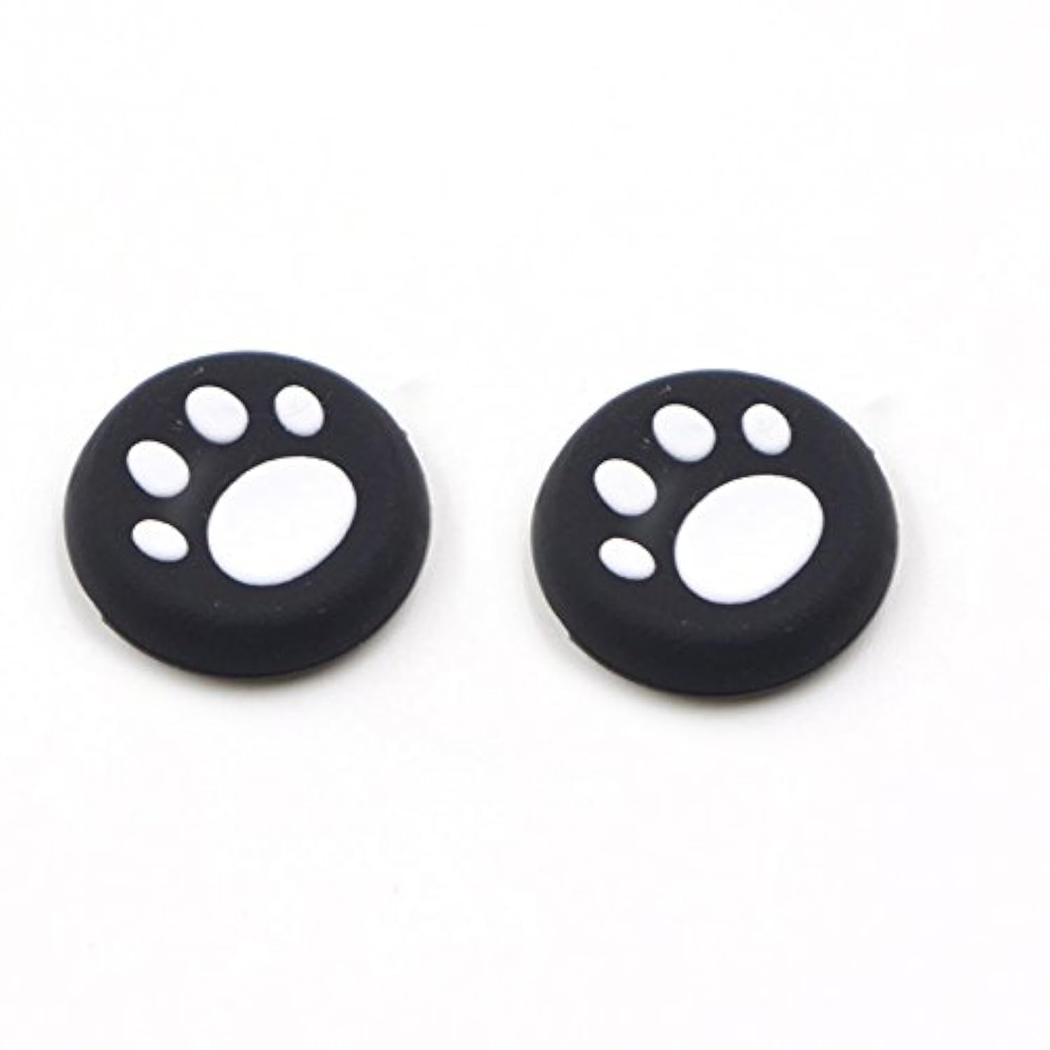 Silicone Thumb Grip Cap Cover for PS3 PS4 PS2 Xbox One 360 X S & PS4 Pro Slim - Cat Print White (2 Pack) - Enhance Gaming Comfort & Prevent Slippery Thumbsticks