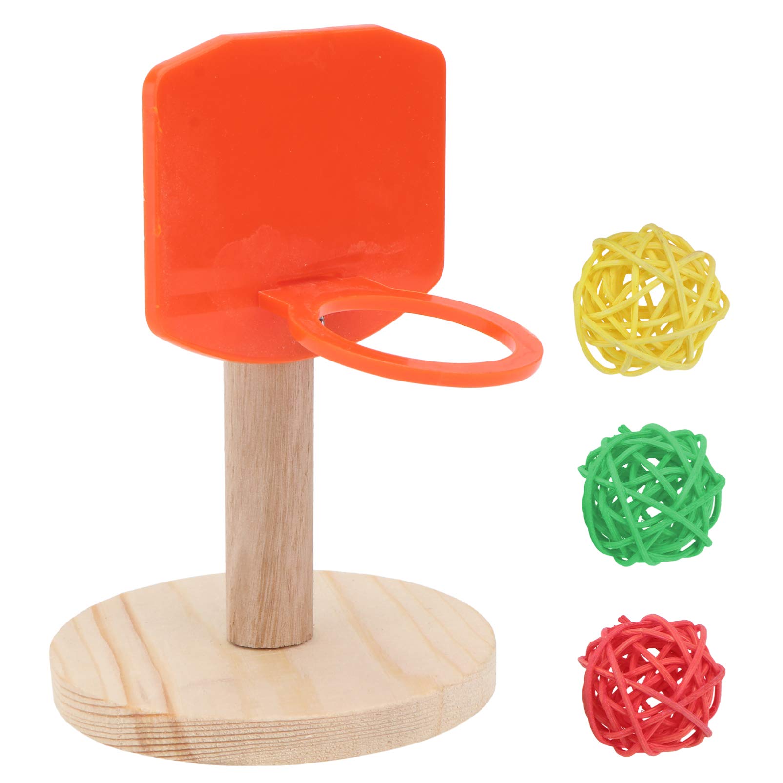 Balacoo Train & Basketball Toys - Interactive Bird Trick Tabletop Games, Stacking Color Rings for Parrots - Chew & Foraging Educational Play Gym Toys for Kids (Random Colors) - Perfect for Toddler Learning & Pet Bird Enrichment Activities