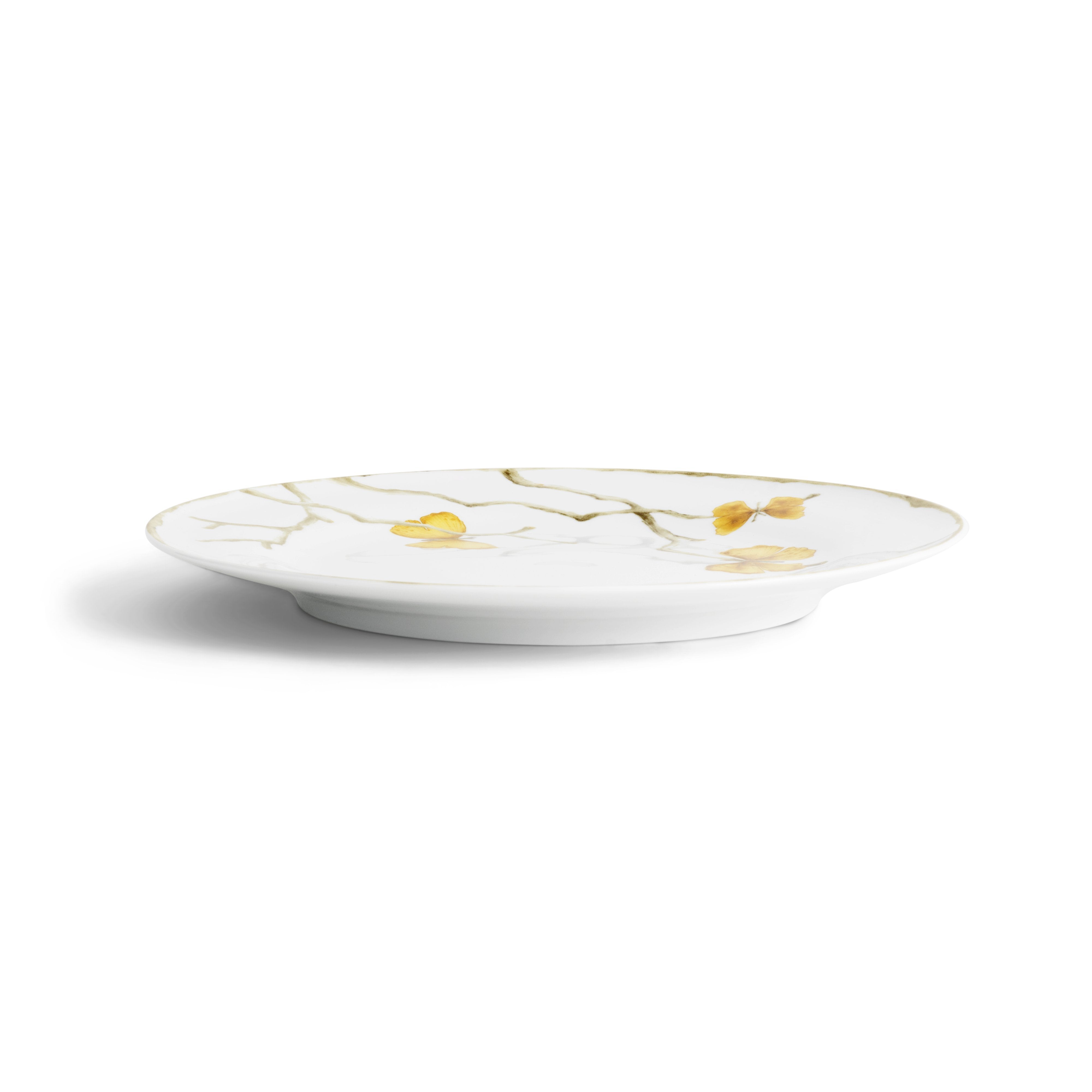 Butterfly Ginkgo Gold Dinnerware Set - Elegant Porcelain Plates, Bowls & Cups for Fine Dining, Wedding, and Special Occasions