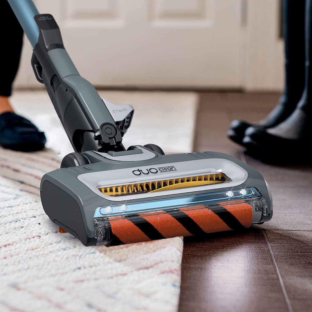 Shark UV580 Corded Stick Vacuum Cleaner - Ultra Lightweight, DuoClean Technology, Self-Cleaning Brushroll, Removable Handheld - Blue (Renewed) - Perfect for Hardwood Floors, Carpets & Pet Hair Removal