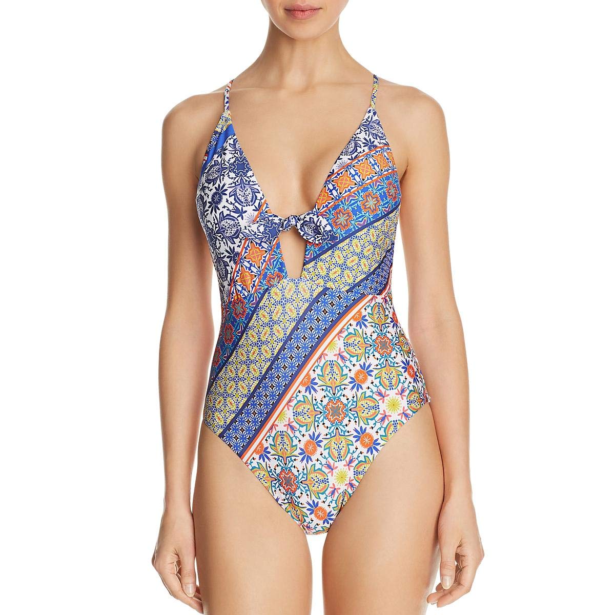 Nanette Lepore Women's Front Keyhole One Piece Swimsuit - Sexy Bathing Suit for Beach, Pool & Vacation | Plus Size & Standard Sizes Available