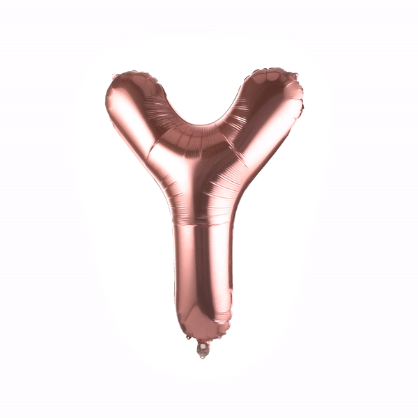 Balloonify Rose Gold Mylar Letter Y Balloon - 40 Inch Large Foil Balloon for Birthday Party Decorations, Baby Showers, Wedding Decor & Anniversary Celebrations (1 Count Box)