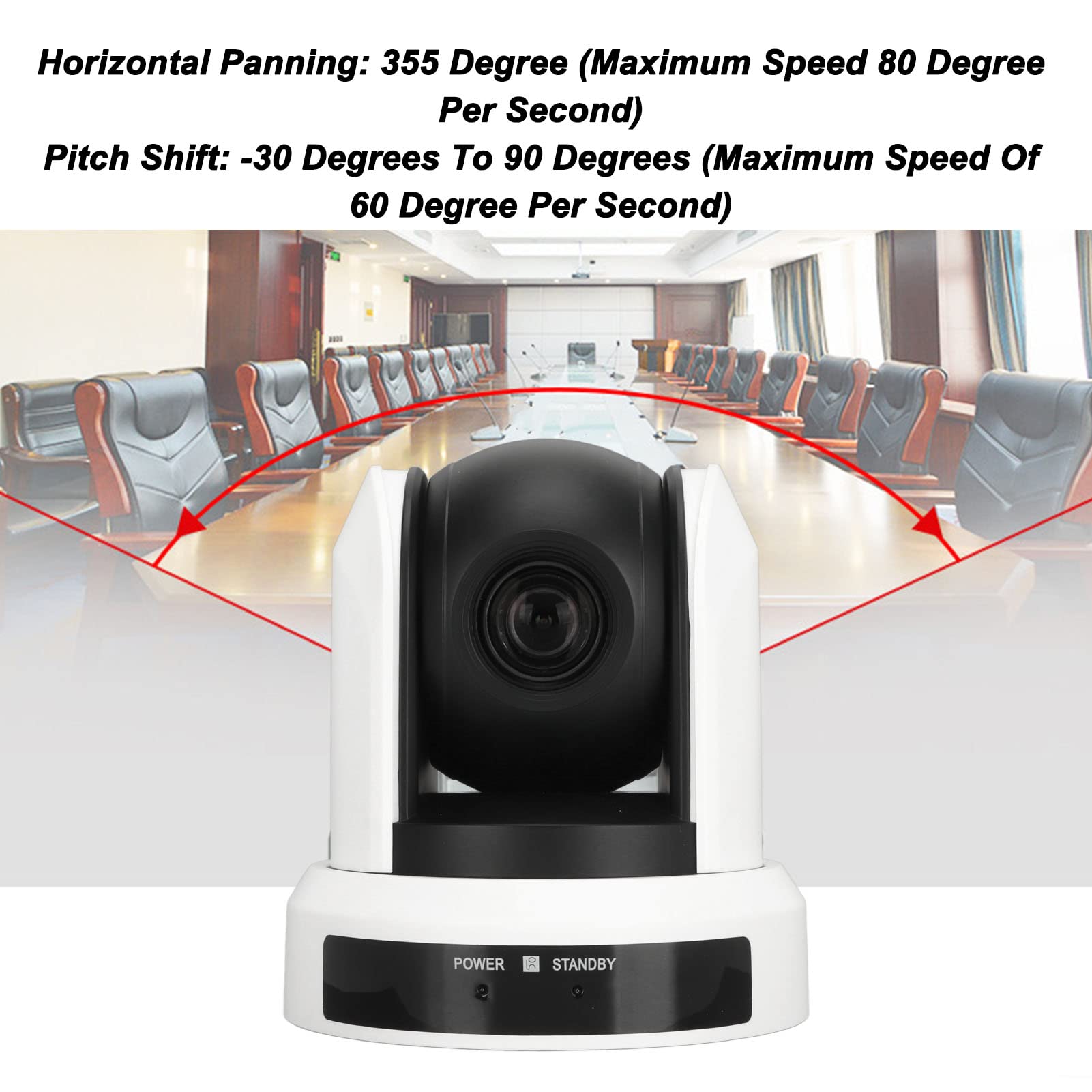PTZ Camera with Full HD 1080P, 207MP & 10X Optical Zoom - USB Video Conference Webcam for Business Meetings, Worship Live Streaming, Online Education & Remote Work
