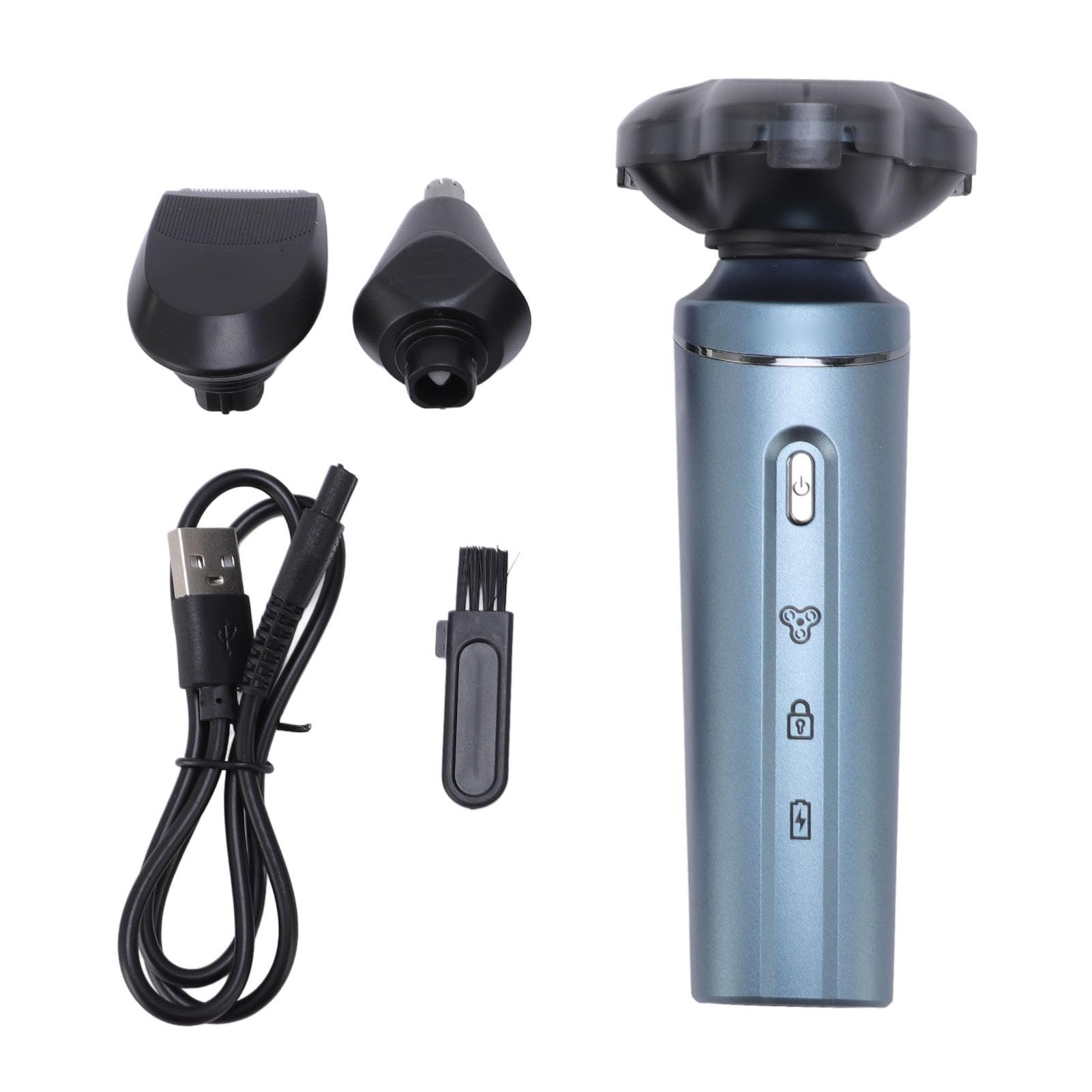 Professional Electric Beard Trimmer for Men - Cordless Rotary Shaver with Nose Hair Trimmer & Travel Case | Full Body Washable, Rechargeable | Perfect for Home, Travel & Grooming Kits