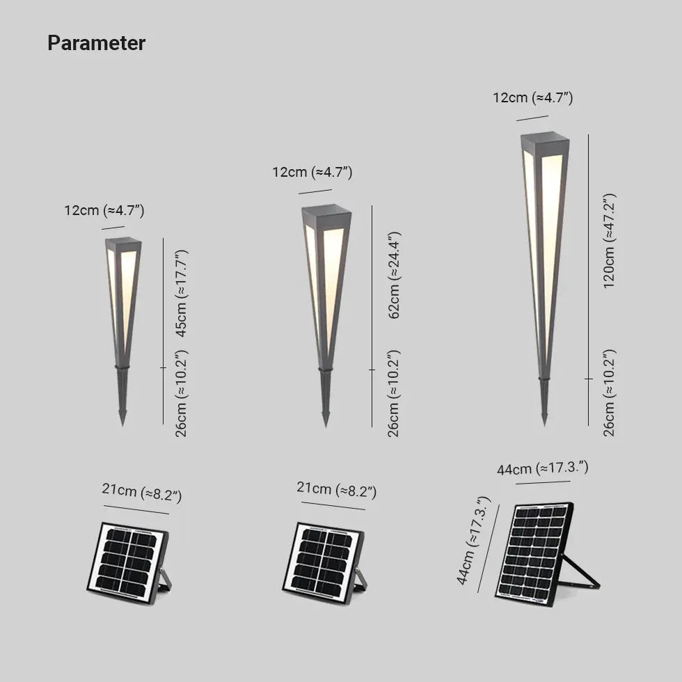 Modern Triangular Solar Pathway Lights - Waterproof Outdoor Garden Lighting for Walkways, Driveways & Landscaping | Energy-Efficient & Weather-Resistant