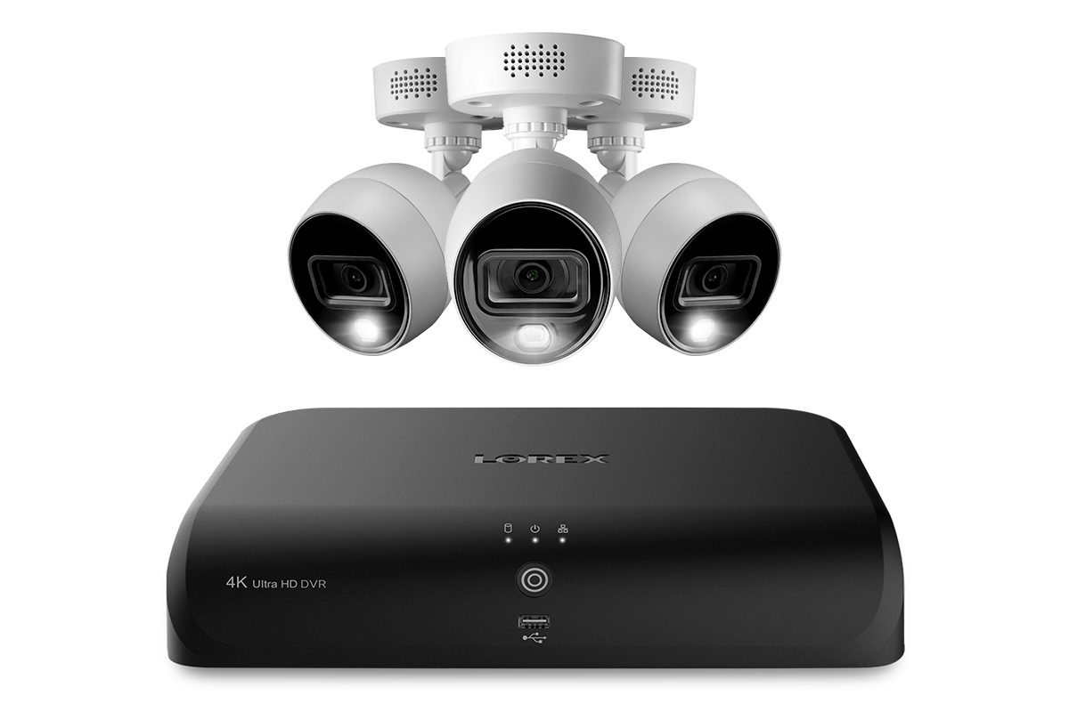 Lorex 4K Wired DVR Security System with 2TB HDD & 8 Camera Support - Active Deterrence Bullet Cameras for Home & Business Surveillance | Indoor/Outdoor Use for 24/7 Property Protection