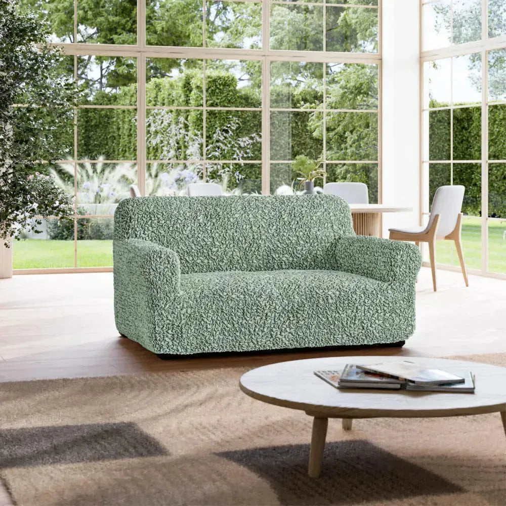 2 Seater Loveseat Slipcover - Fuco Premium Cotton Collection | Perfect for Living Room, Bedroom & Home Decor