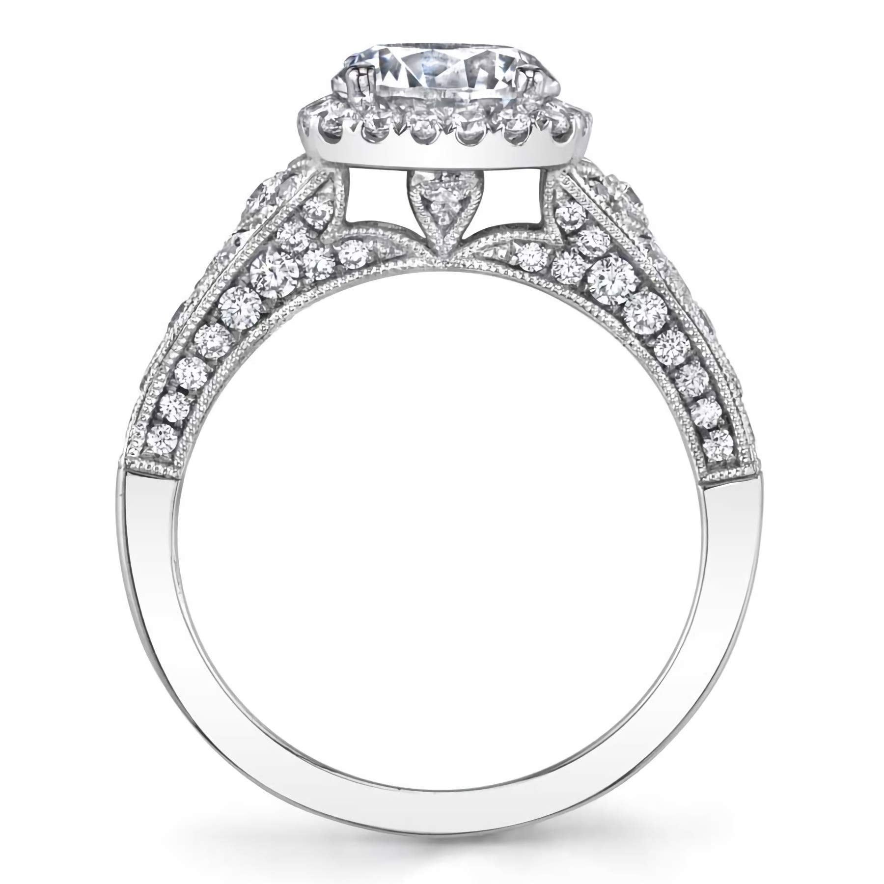 2.26 Carat (CTW) Moissanite Engagement Rings for Women - 10K, 14K, 18K Gold & Platinum Plated Silver - Elegant Wedding, Proposal, Anniversary Jewelry Gift