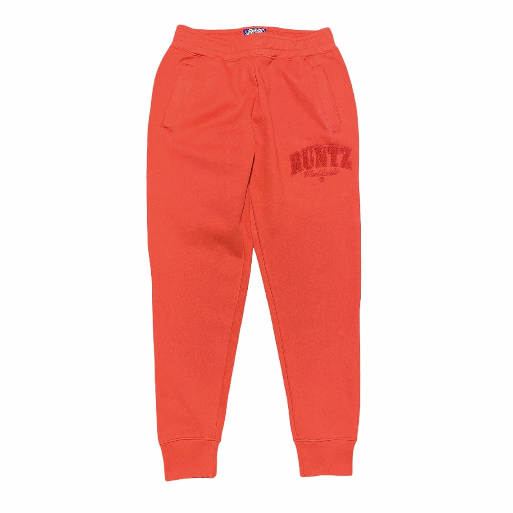 RUNTZ Tonal Jogger Pants for Men & Women - Fire Red Color, Comfortable & Stylish Running Joggers for Gym, Workout, Yoga, and Casual Wear