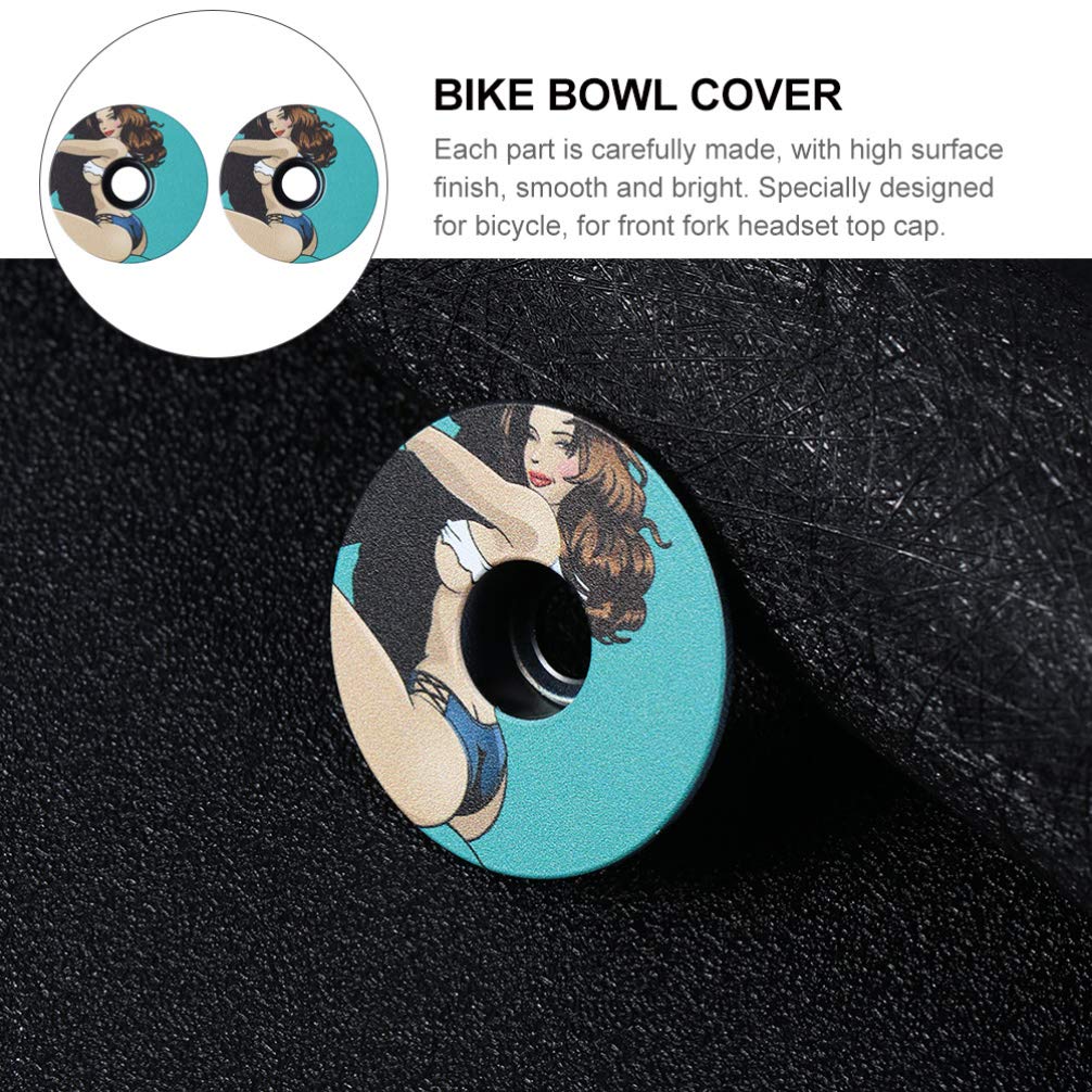 Garneck 2-Pack Bicycle Headset Cover & Fork Cap - Durable Bike Bowl Cover & Headset Hat for Mountain Bikes - Essential Bike Refit Accessories & Screw Caps for Cycling Maintenance & Upgrades