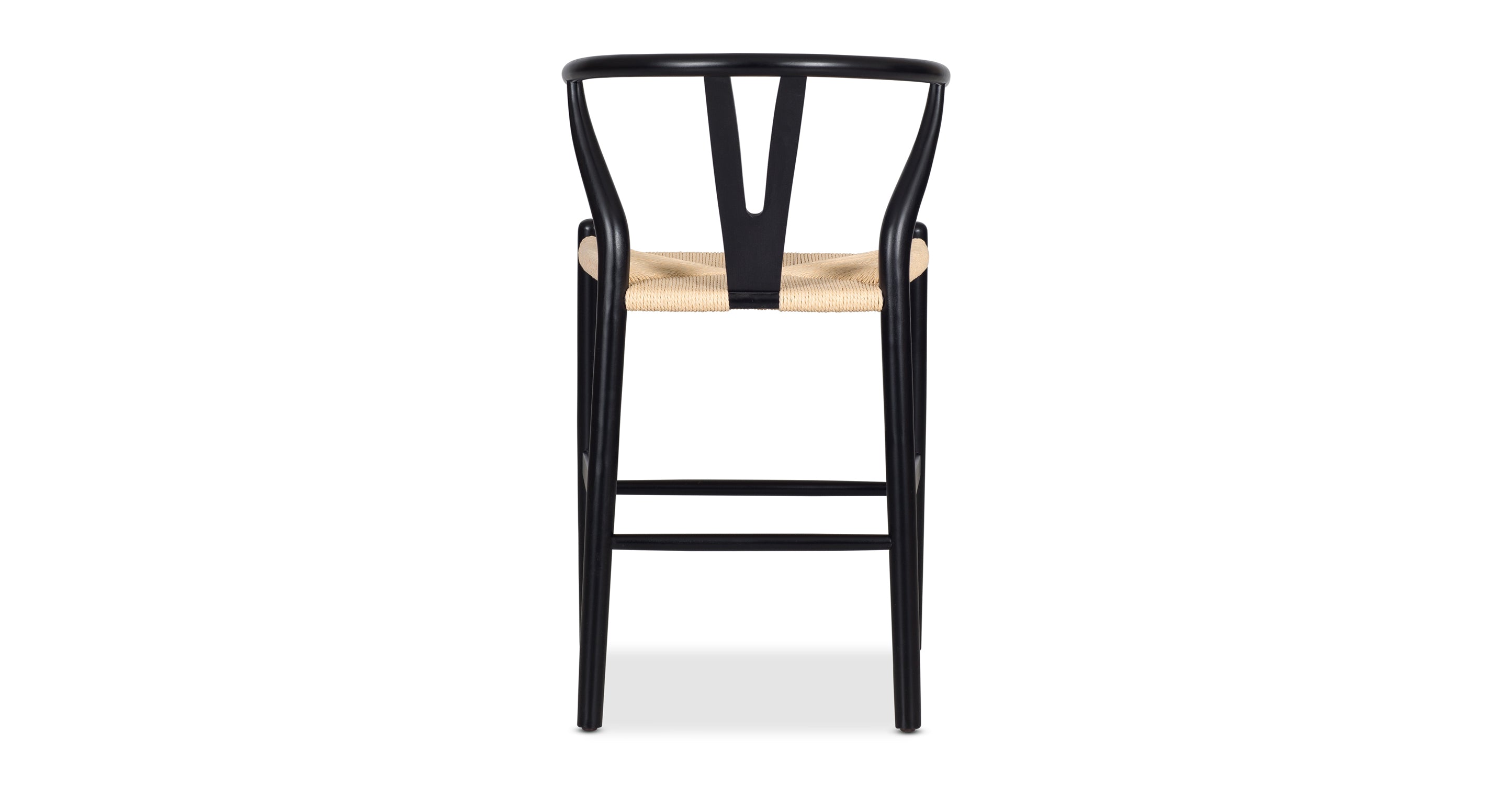 Modern Weave Counter Stool - Stylish Bar Stool for Kitchen Island, Breakfast Nook & Home Decor - Comfortable Rattan Seat with Sturdy Metal Frame - Perfect for Dining, Entertaining & Small Spaces