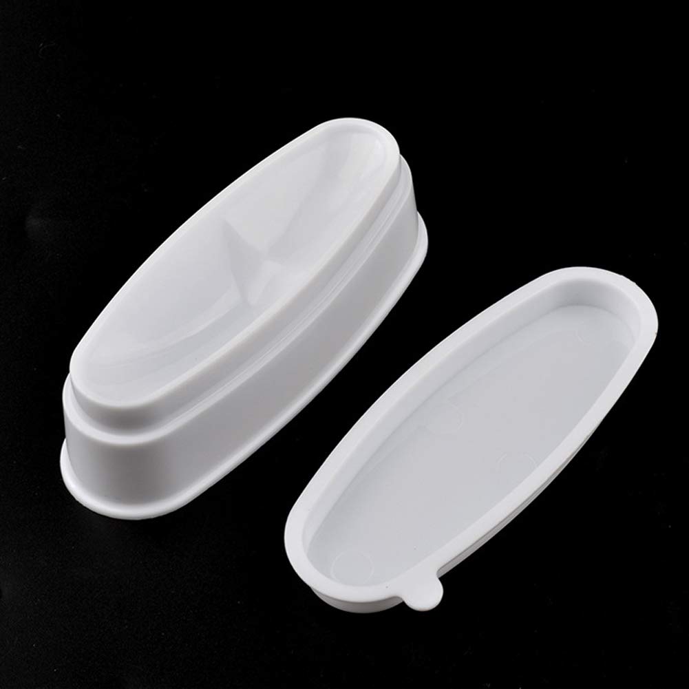 1 Piece White PVC French Dipping Powder Holder - Nail Art Dip Container with Easy French Dip Tray for Creating Perfect Smile Lines | DIY Manicure & Salon Professional Nail Design Tool
