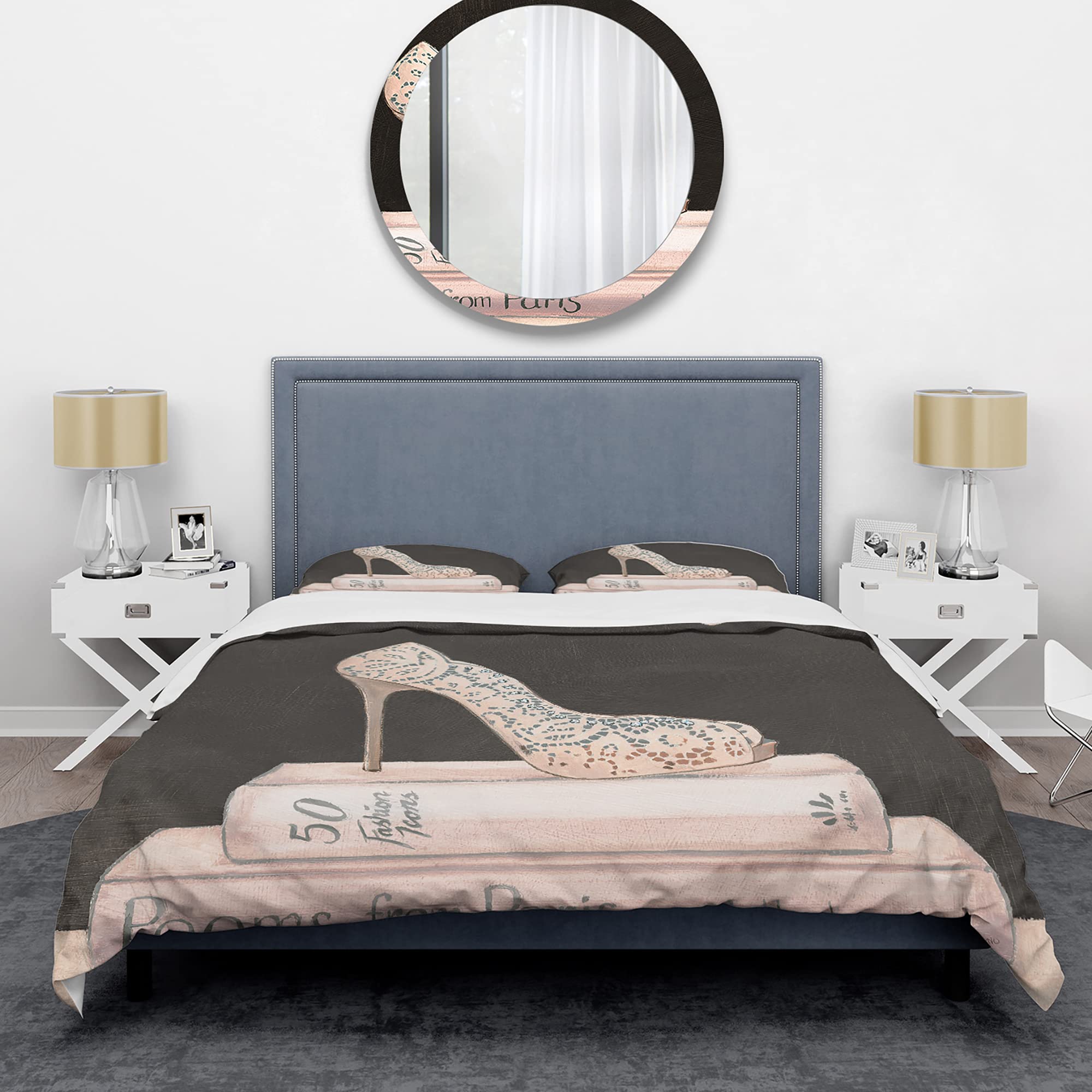 Pink High Heels & Duvet Cover Set King - Fashion Bedding for All Seasons