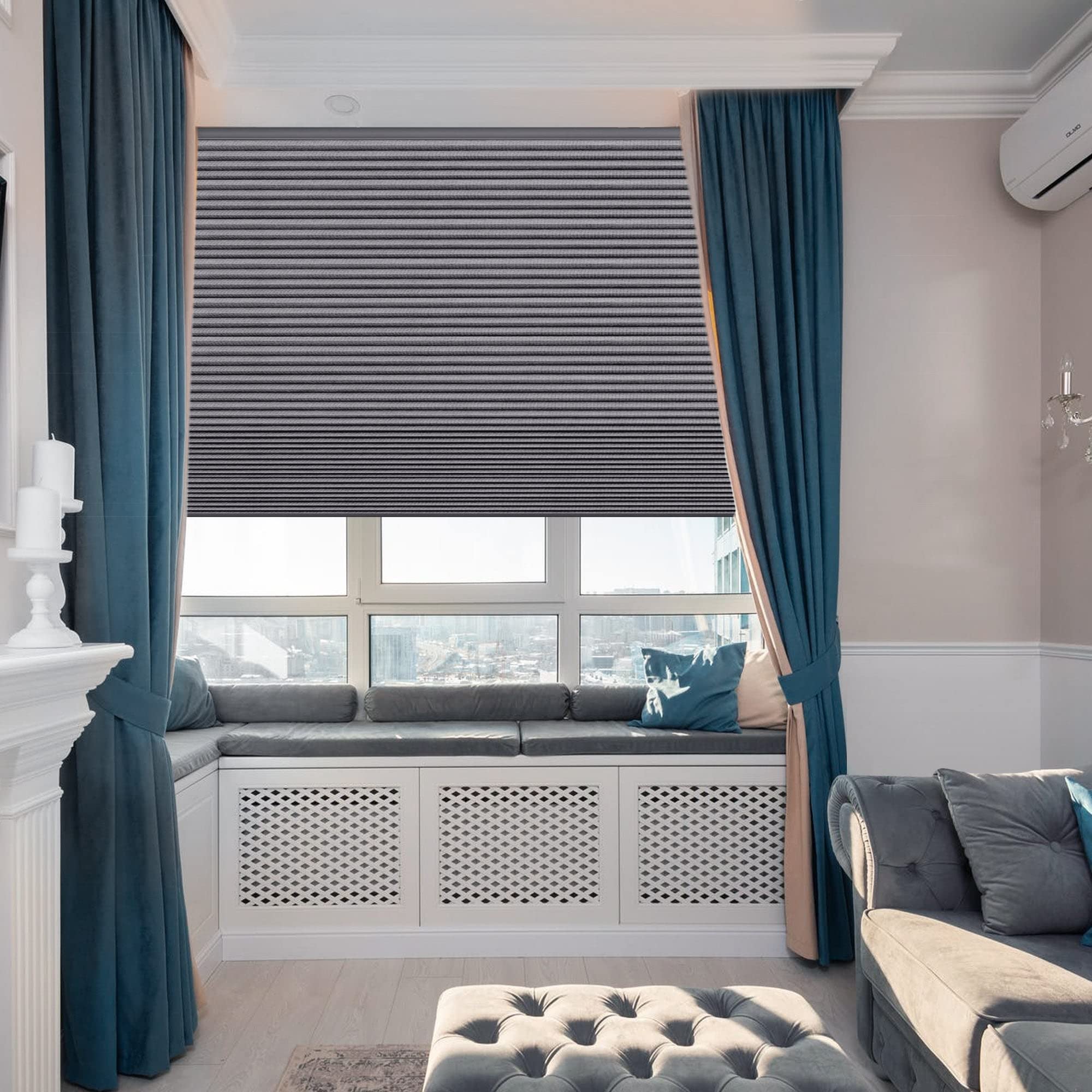 Premium Blackout Cellular Shades - Cordless Honeycomb Blinds with 1.5