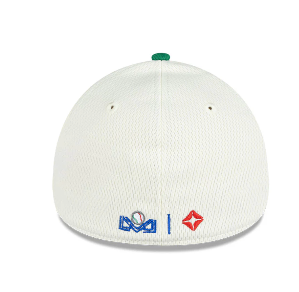 2025 New Era 39THIRTY Mexico Caribbean Series White Baseball Cap - Official MLB Licensed Hat for Sports Fans & Casual Wear