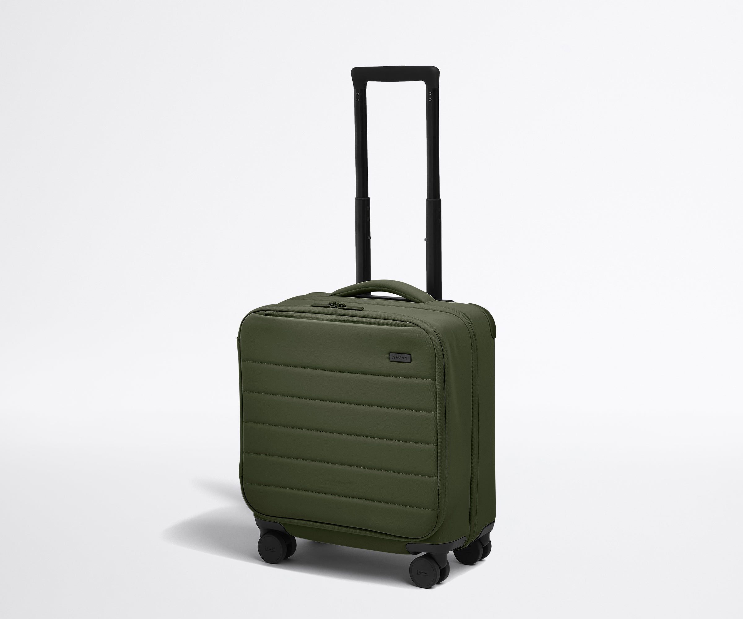 Olive Green Softside Compact Carry On Luggage - Lightweight & Durable for Air Travel, Business Trips & Weekend Getaways